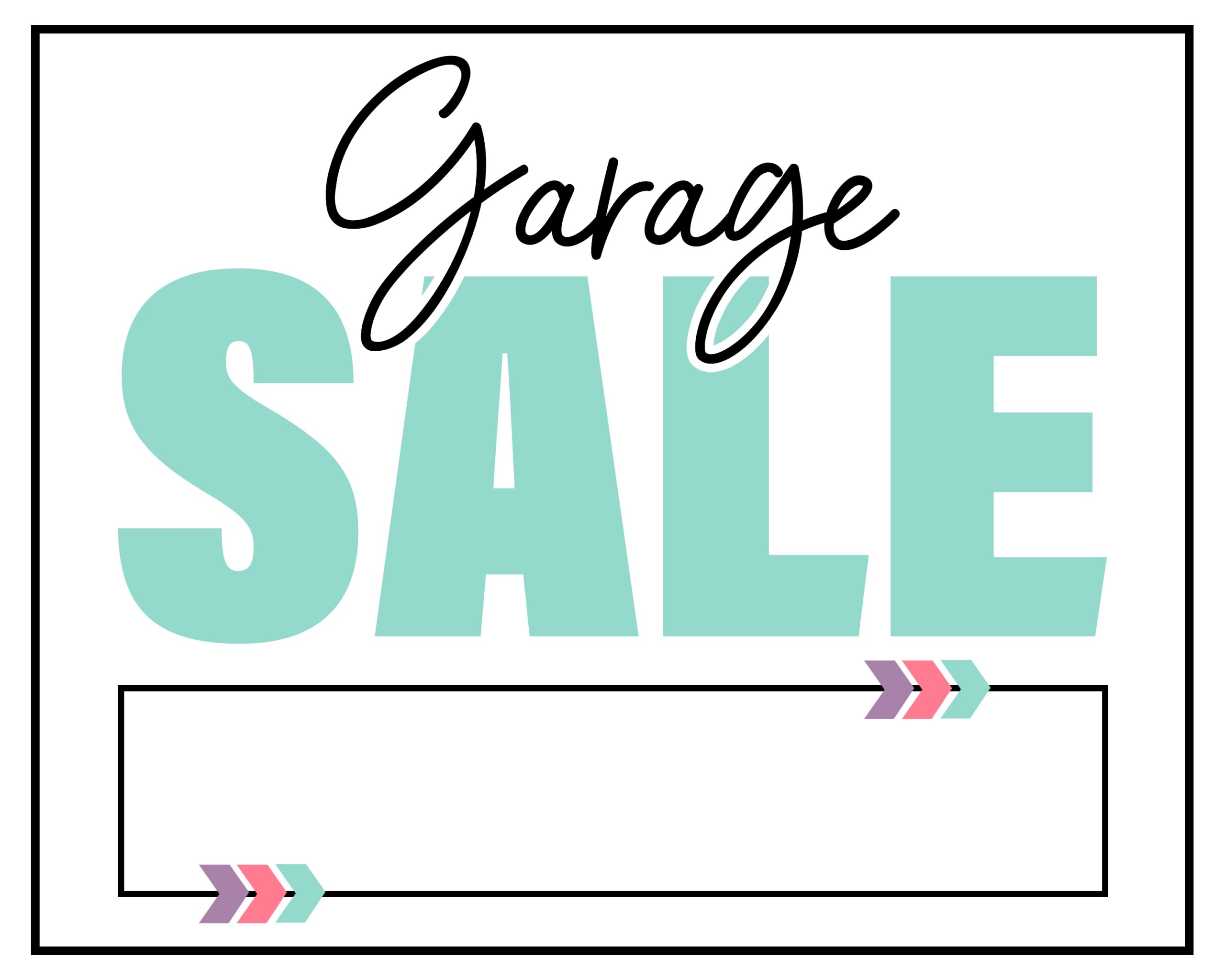 Free Printable Garage Sale Stencils