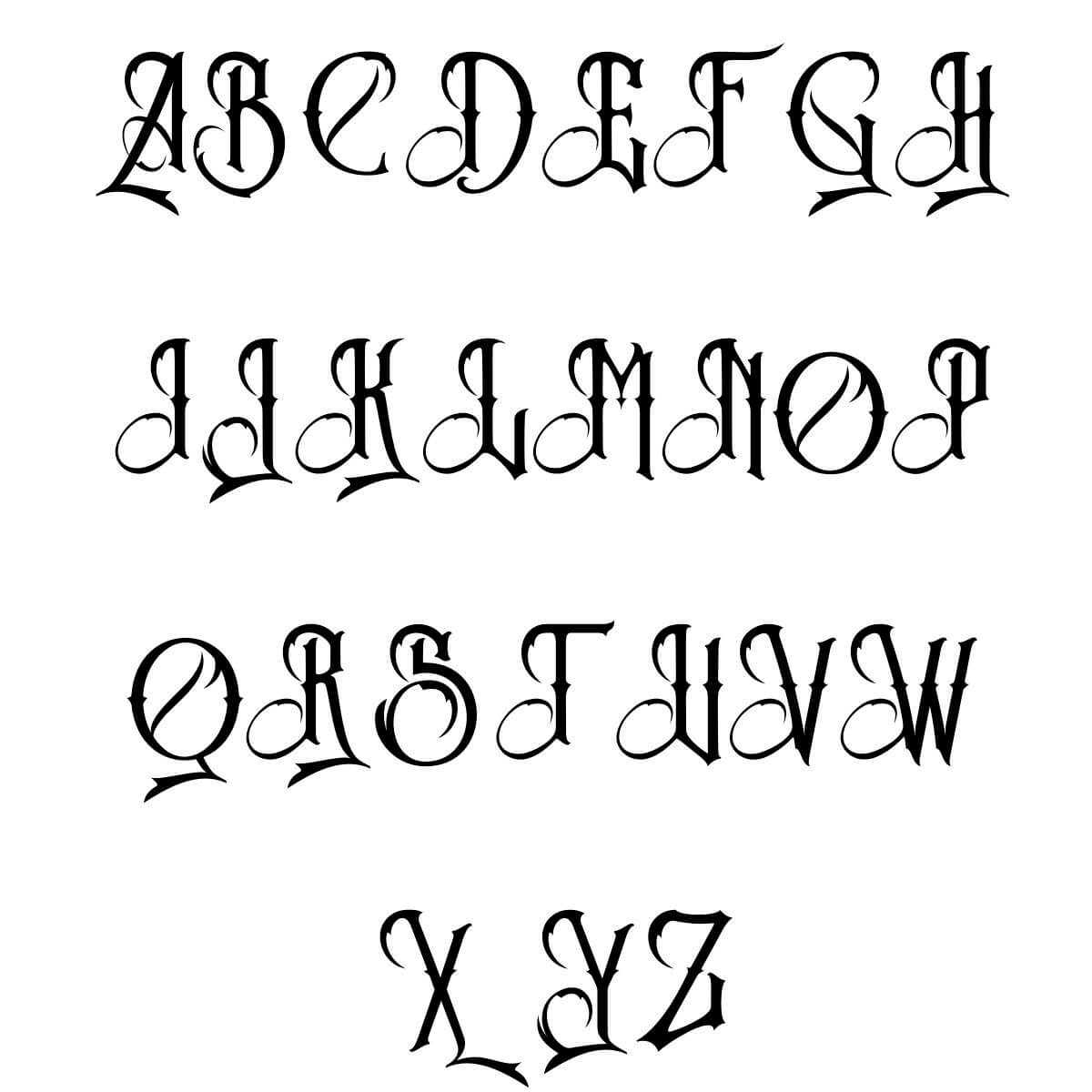 Free Printable Calligraphy Alphabet Stencils