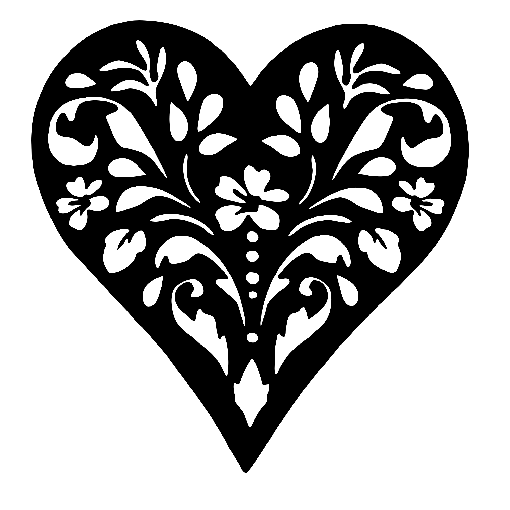 Hearts Stencils Free Printable Tribal