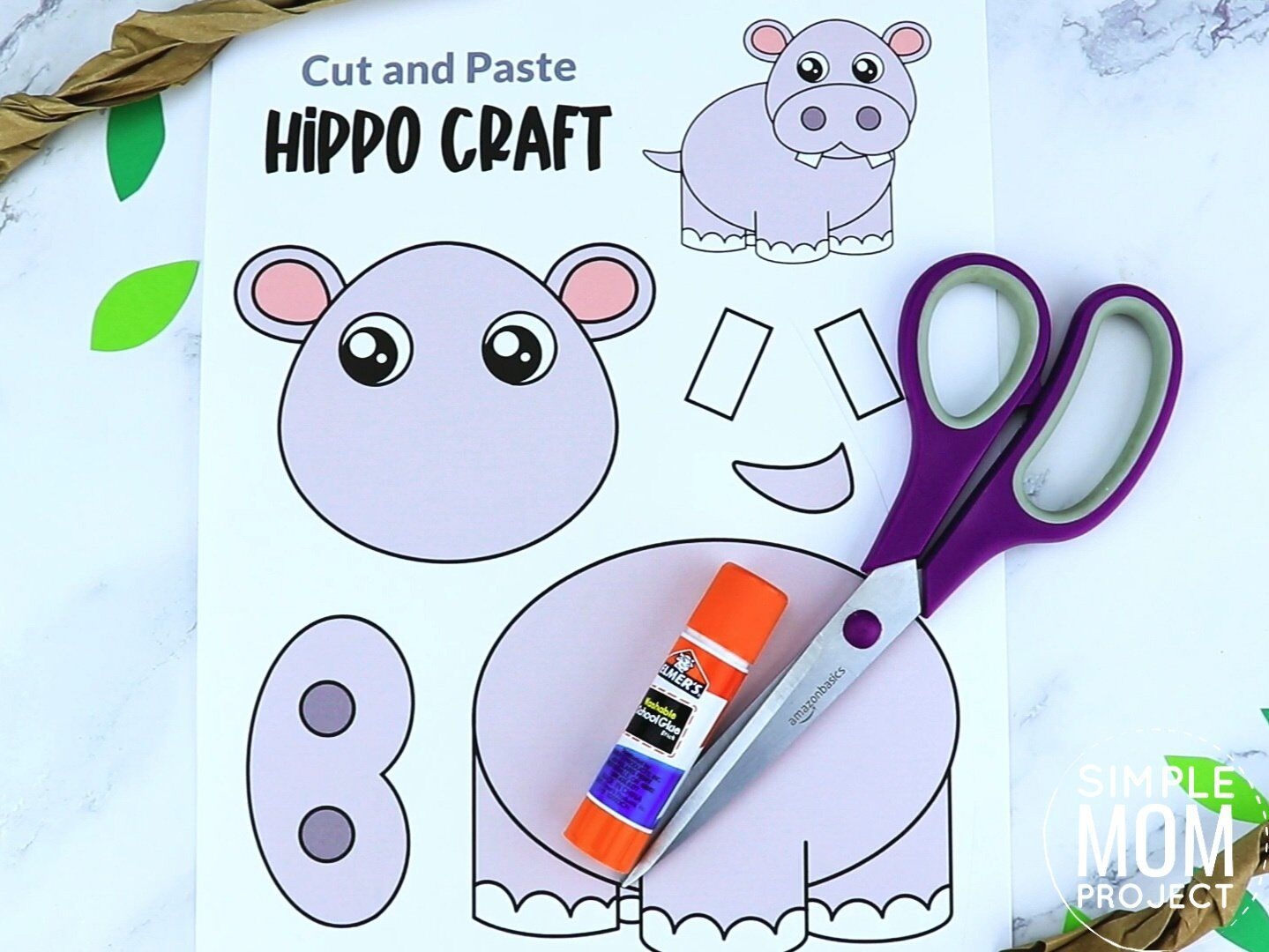 Free Printable Hippo Stencil