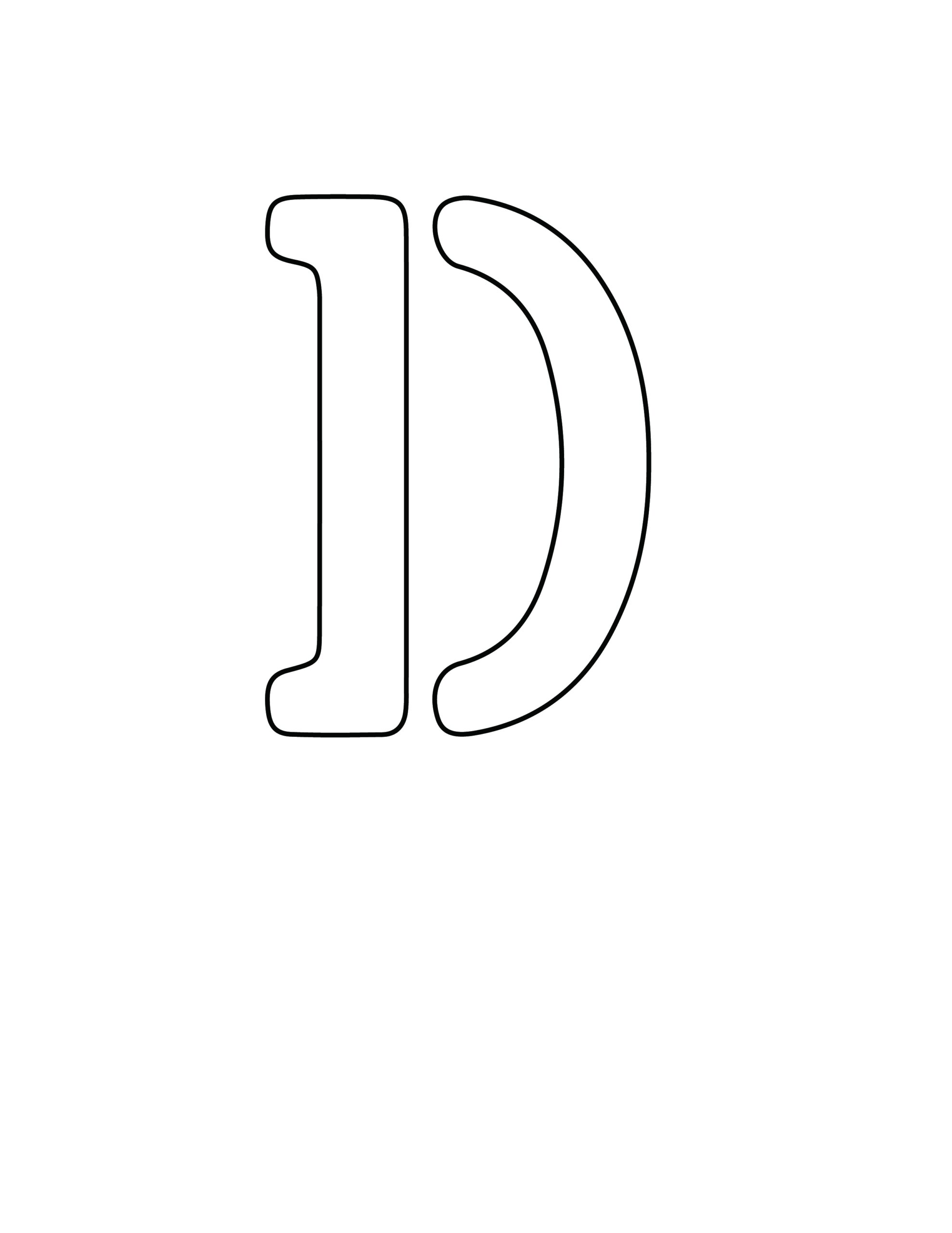 Free Printable Letter Stencils Letter D Stencil