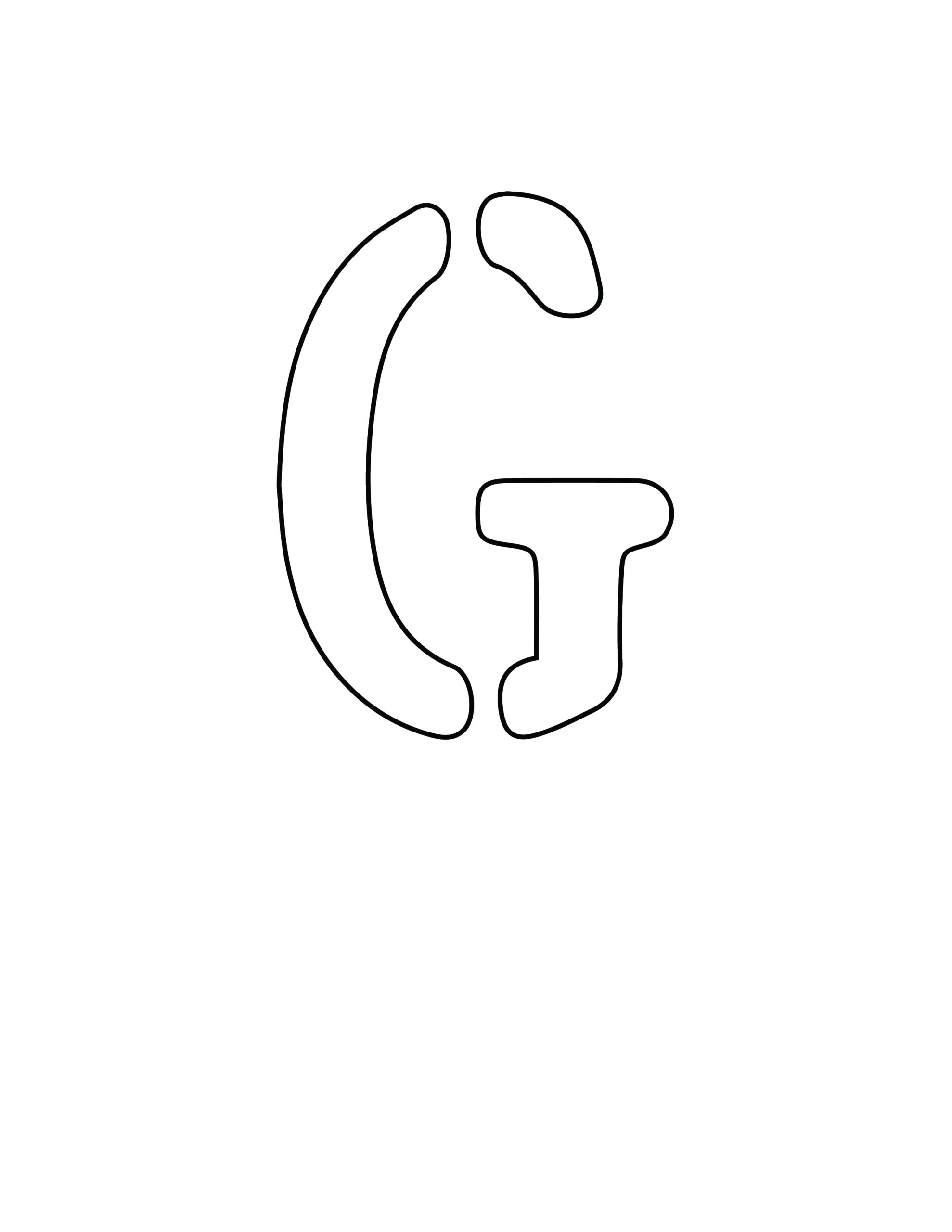 Free Printable Letter Stencils Letter G Stencil
