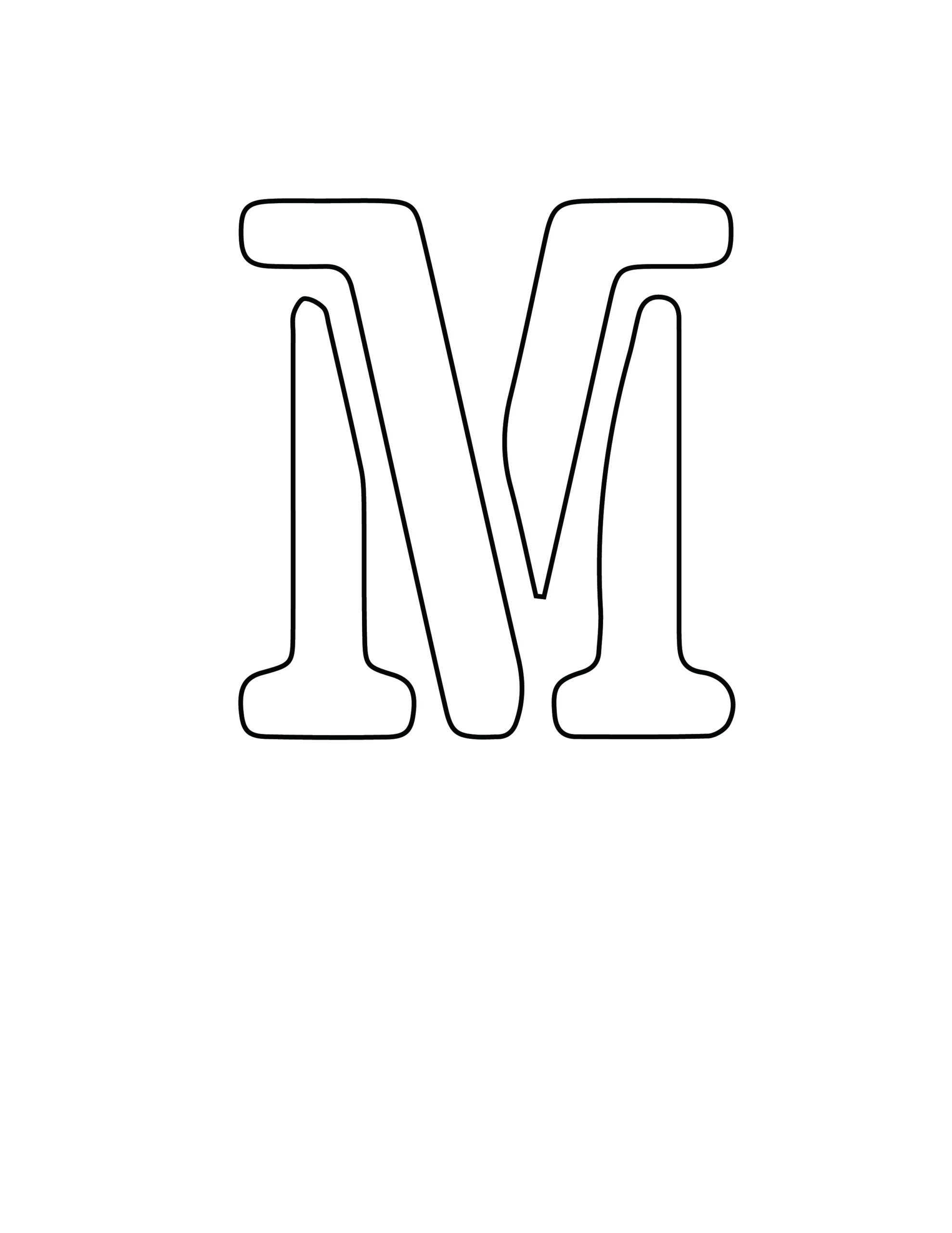 Free Printable Letter Stencils Letter M Stencil