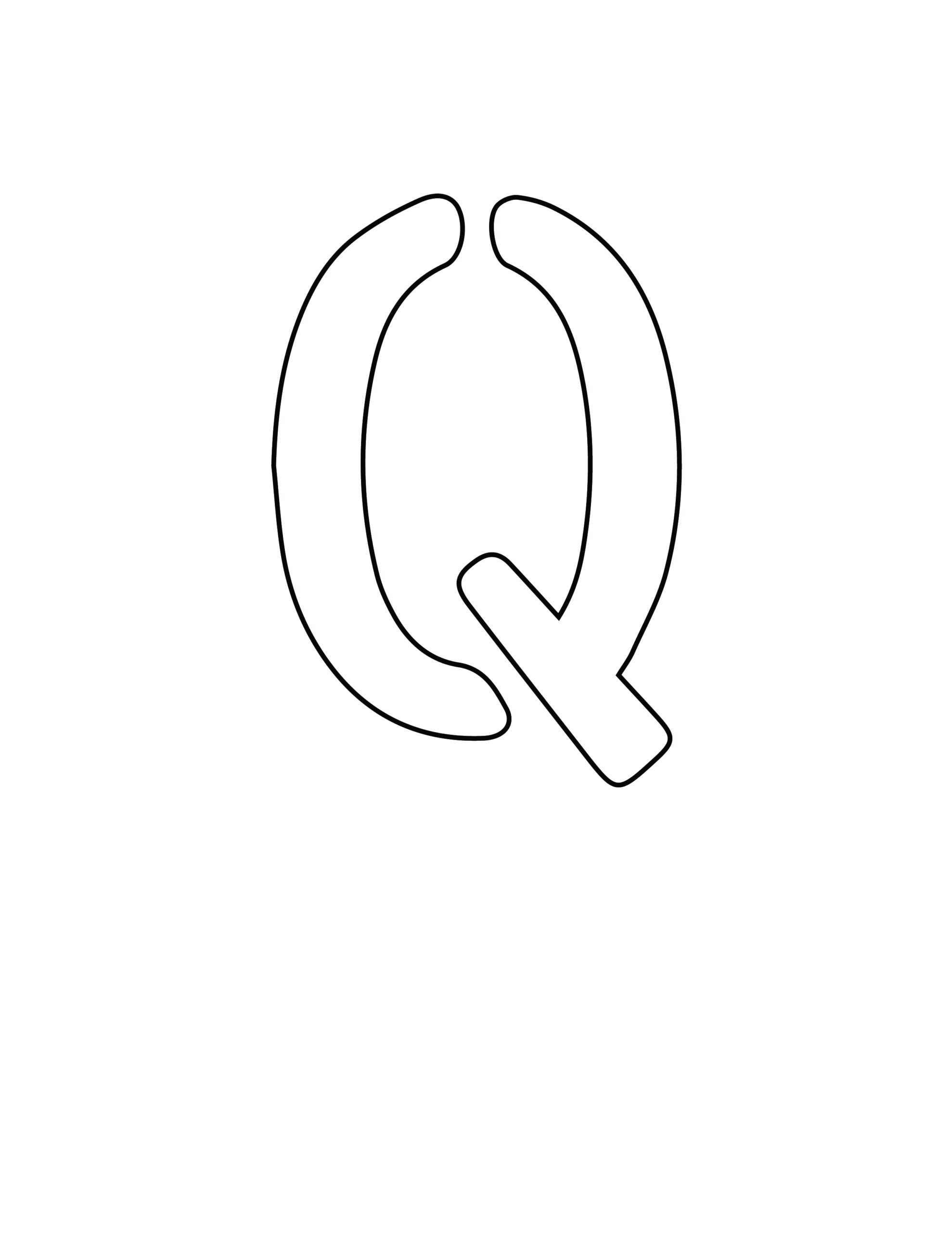 Free Printable Letter Stencils Letter Q Stencil