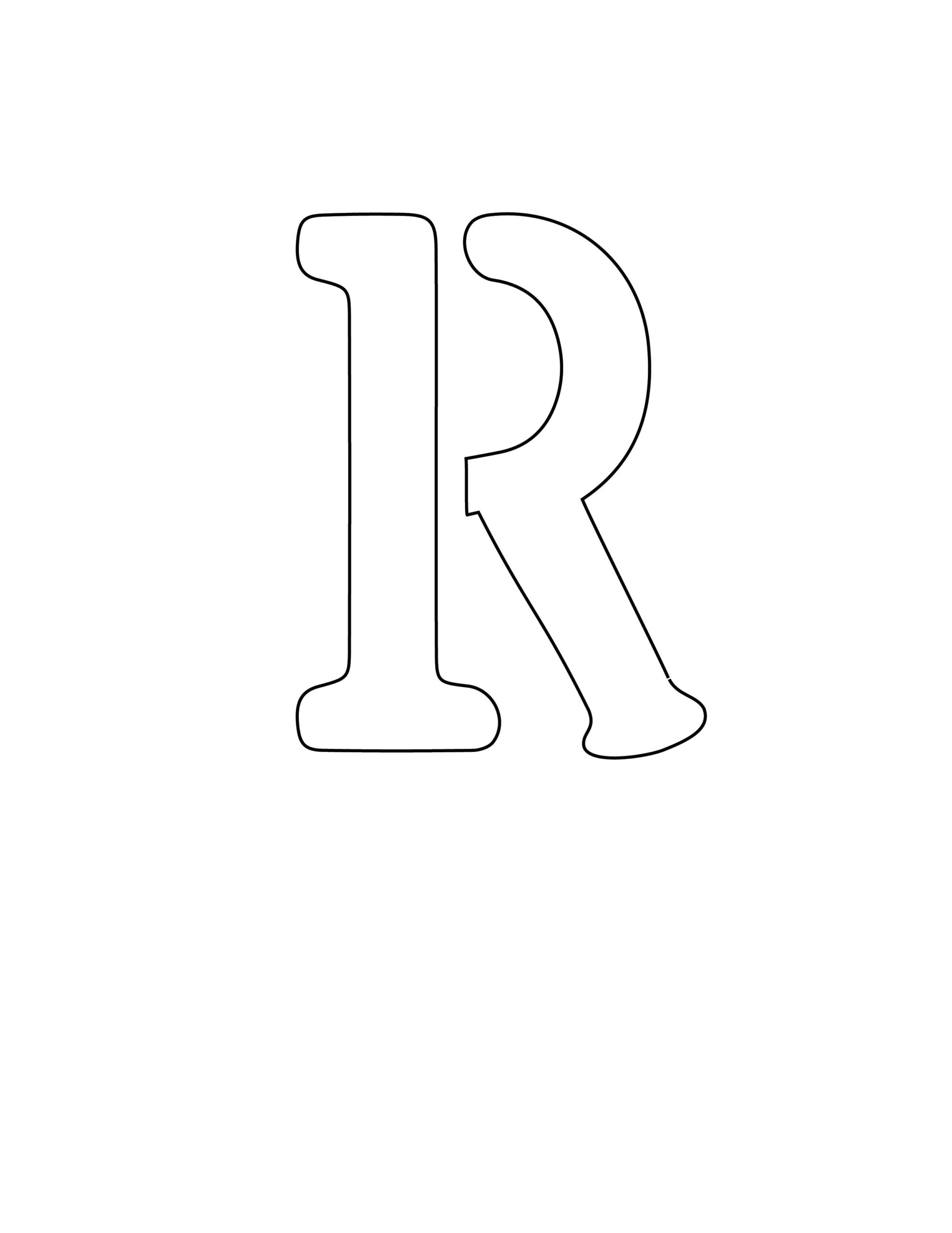 Free Printable Letter Stencils Letter R Stencil