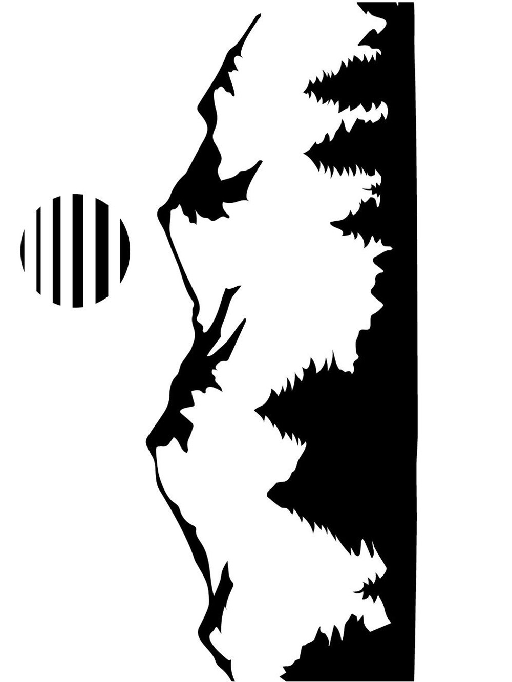 Free Printable Mountain Stencils