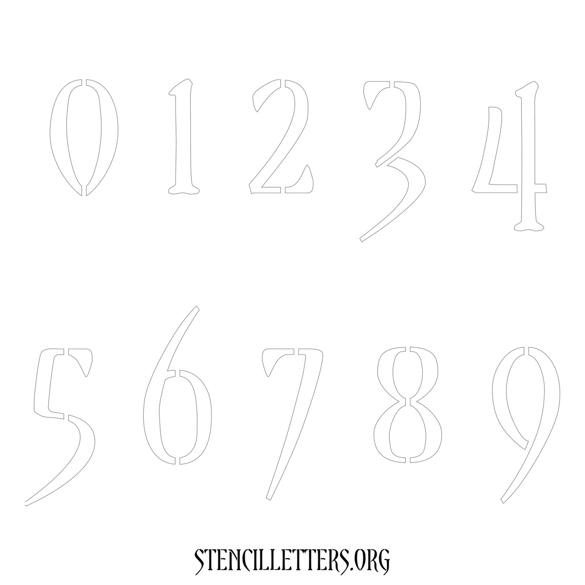 Number 4 Inch Stencil Printable Free