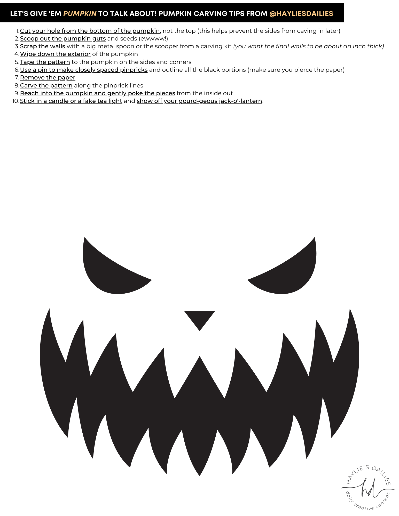 Jack O Lantern Stencils Free Printable