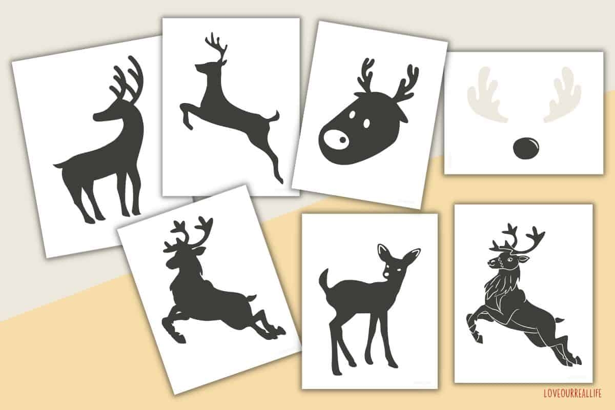 Free Printable Reindeer Stencils