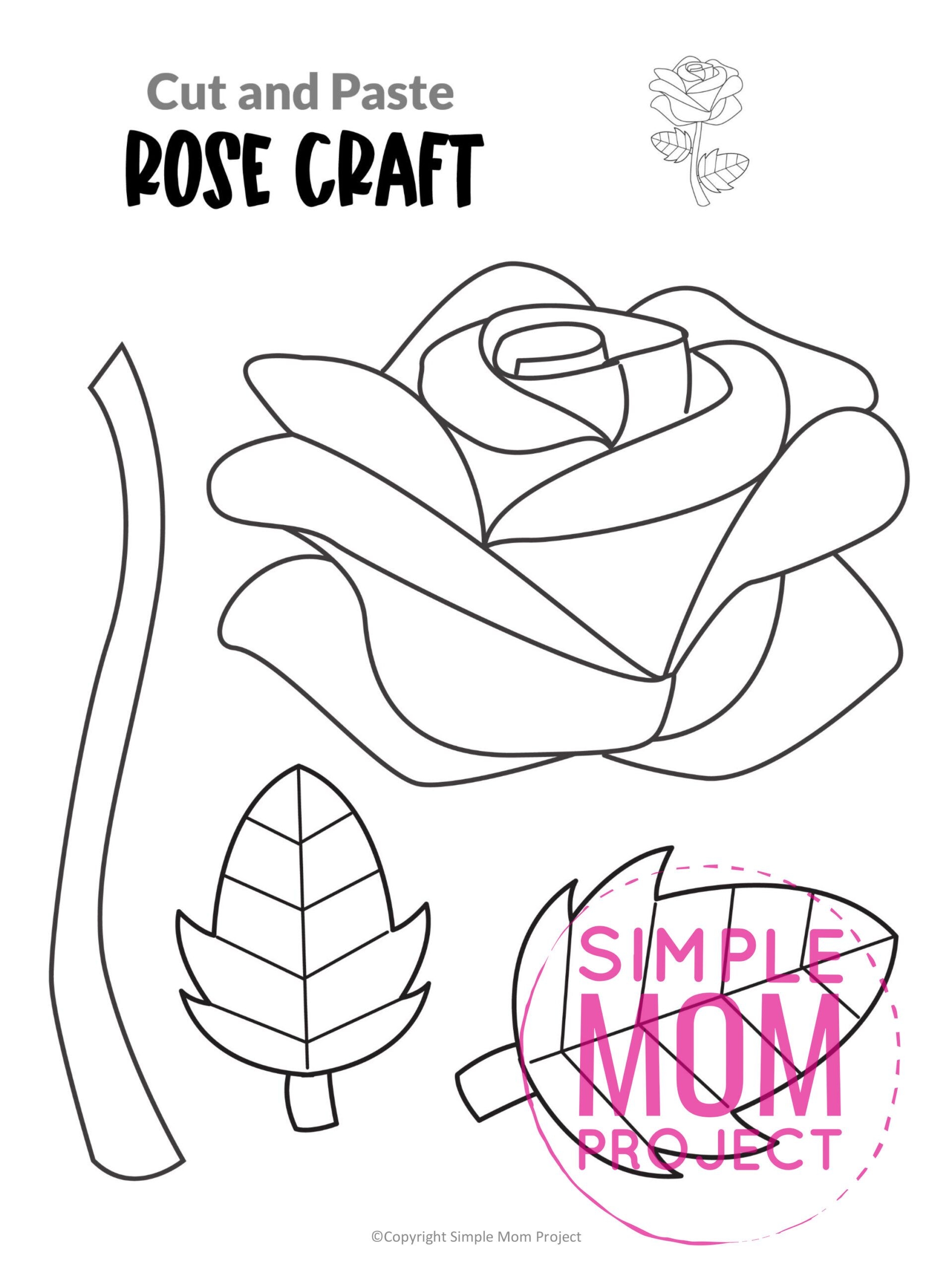 Rose Stencil Printable Free