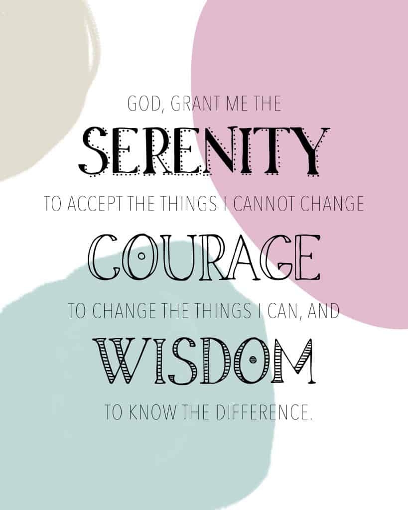 FREE Printable Serenity Prayer Wall Art My Printable Faith Worksheets Library
