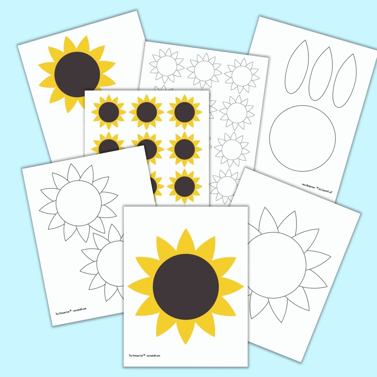 Free Printable Sunflower Templates And Sunflower Patterns The Artisan Life