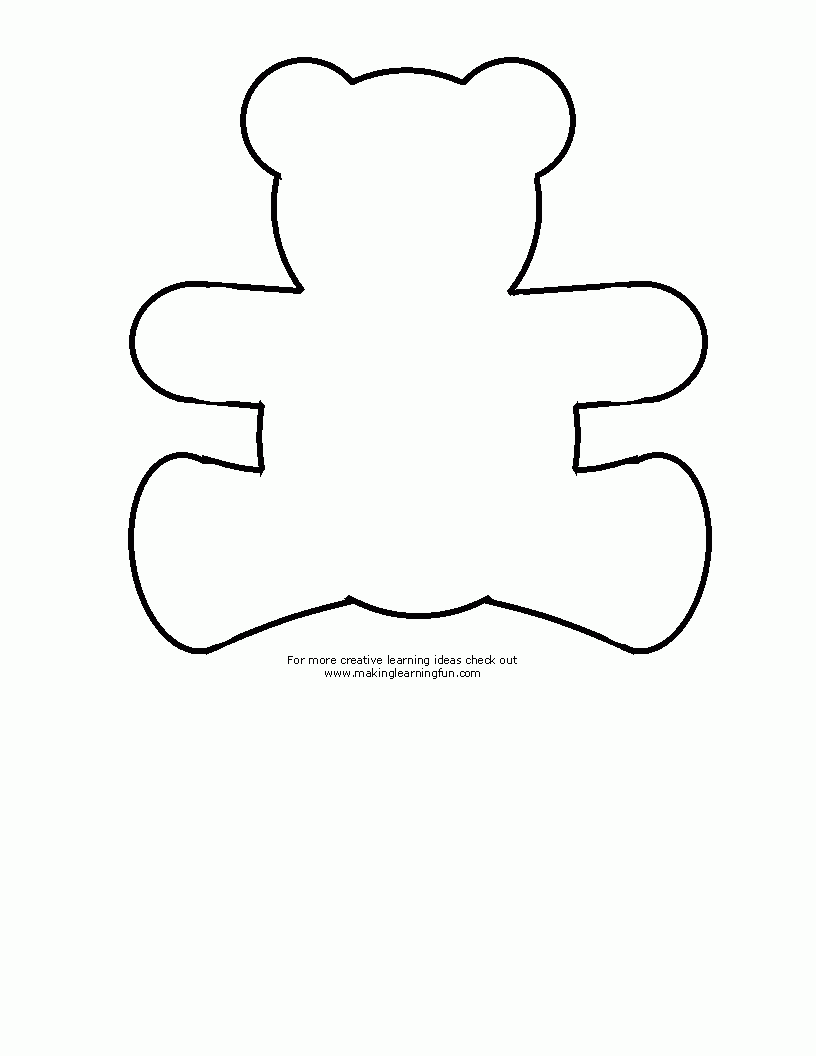 Free Printable Teddy Bear Pattern Printable Party Favors