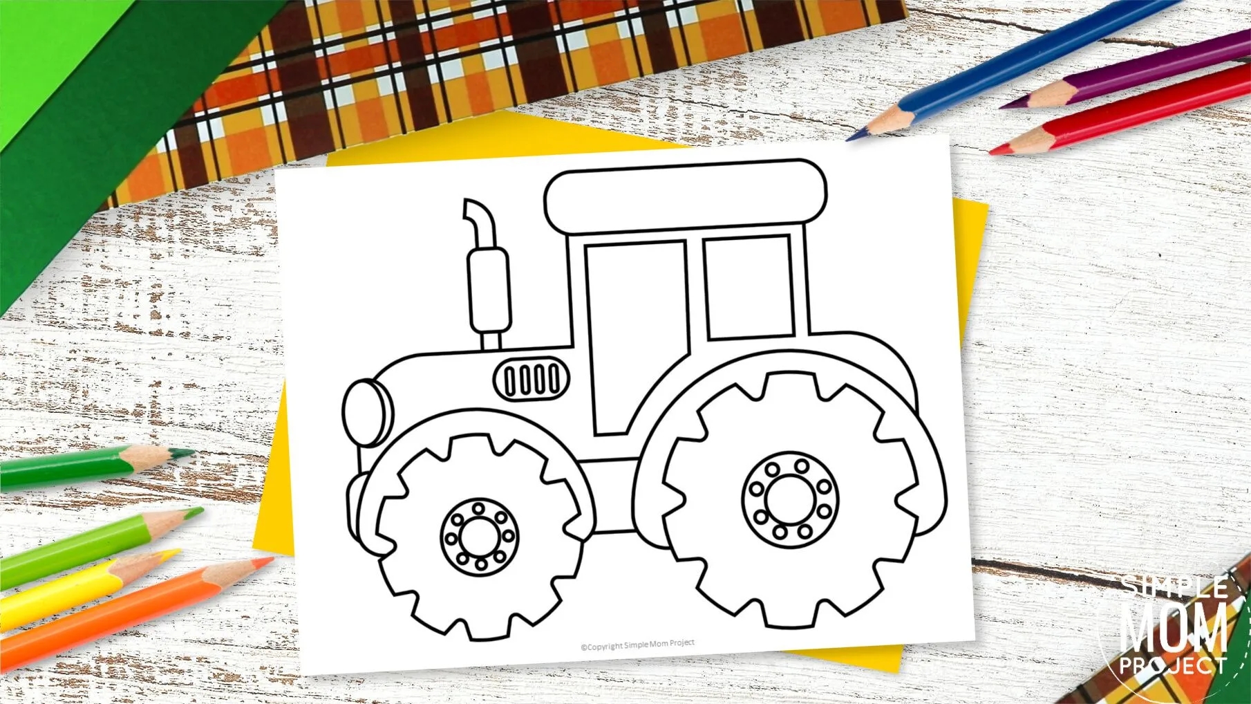 Free Printable Tractor Template Simple Mom Project