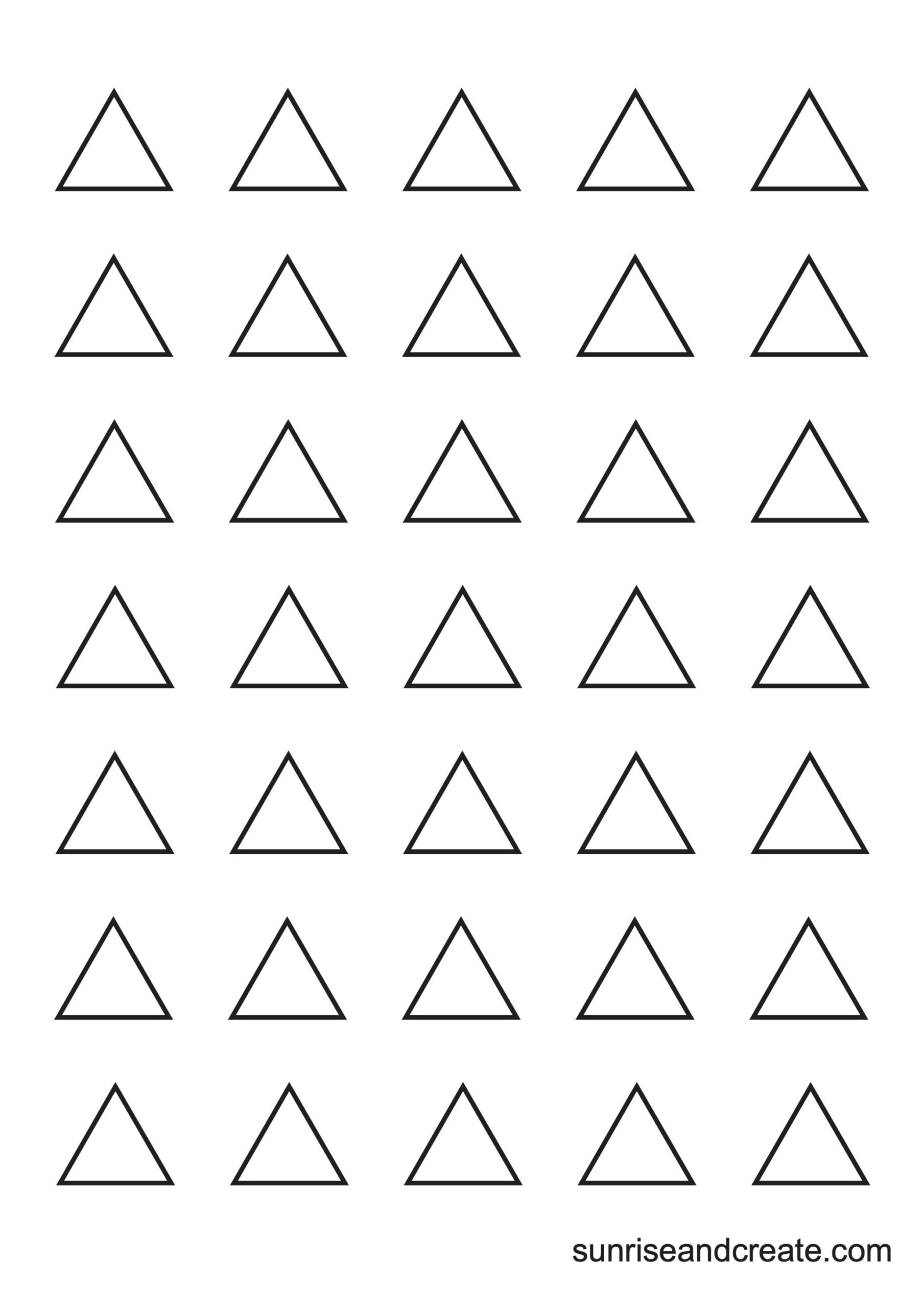 Free Triangle Stencil Printable