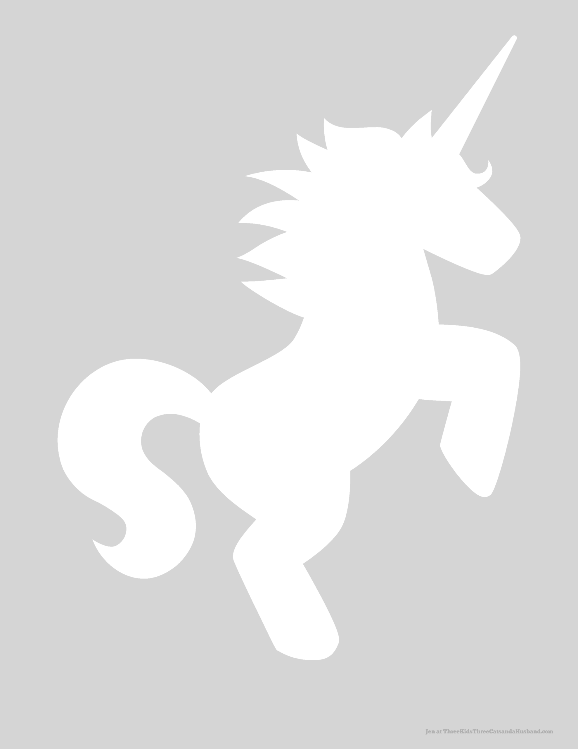 Unicorn Head Stencil Printable Free