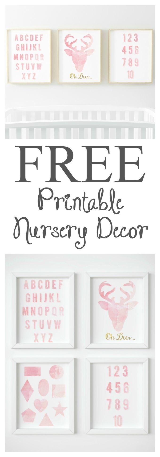 FREE Printable Watercolour Nursery Decor