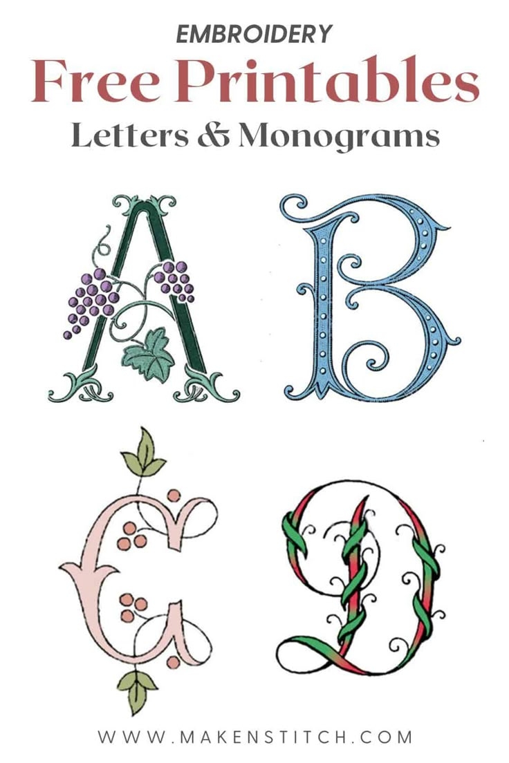 Free Printables Letters And Monograms
