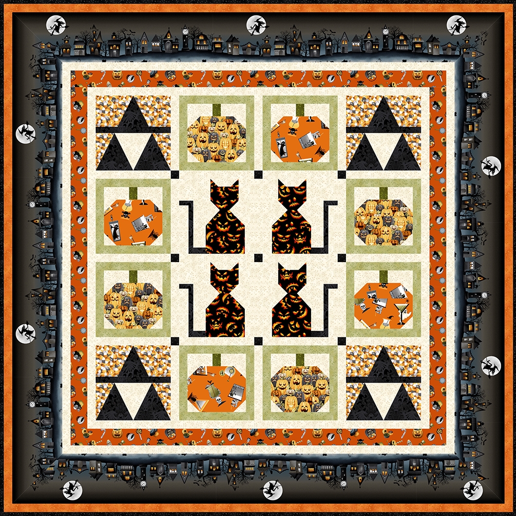 Free Quilt Patterns For Halloween Decor Pieced Brain