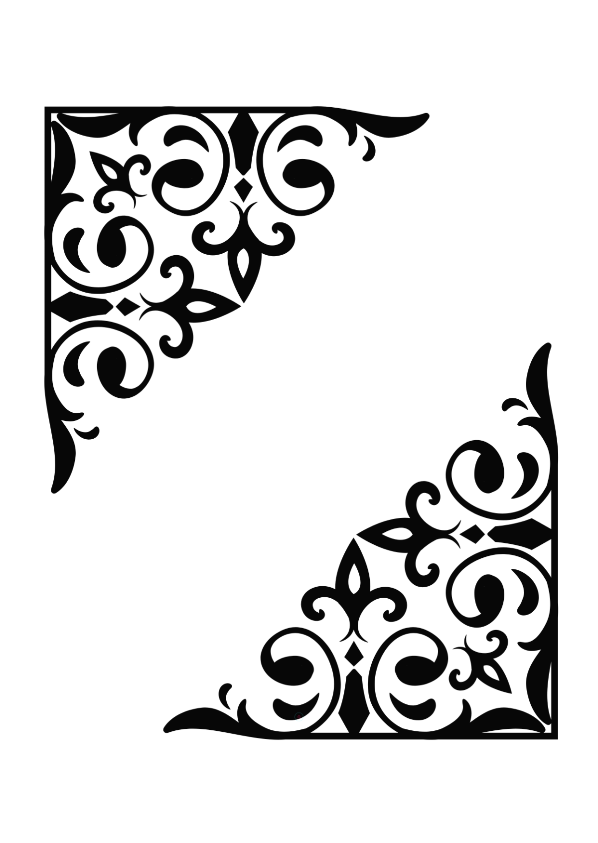 Free Simple Corner Stencil Template To Edit Online