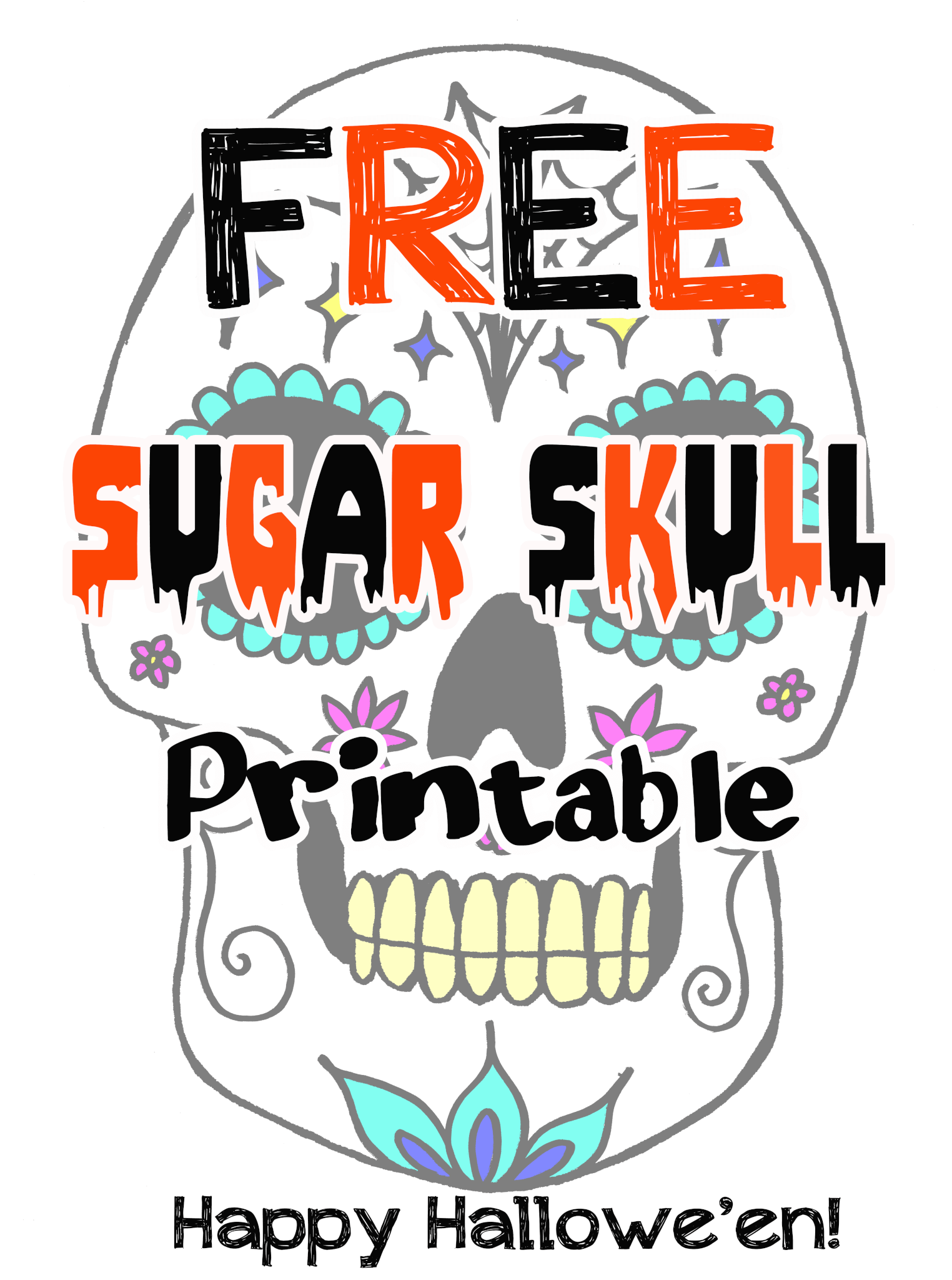 Free Sugar Skull Carving Stencils Printable