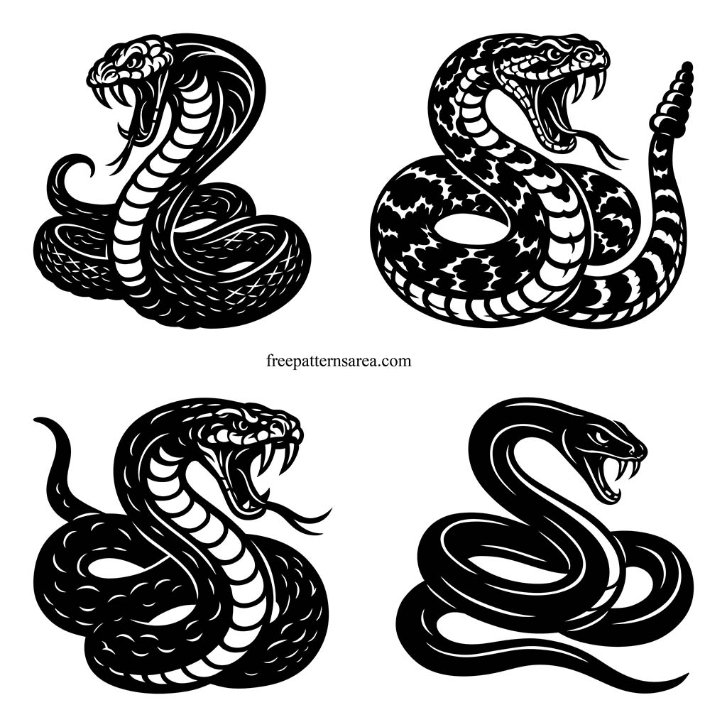 Free Stencils Printable Snake Tribal