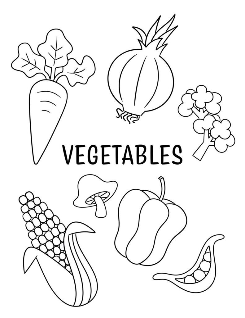 Free Printable Vegetables Stencils