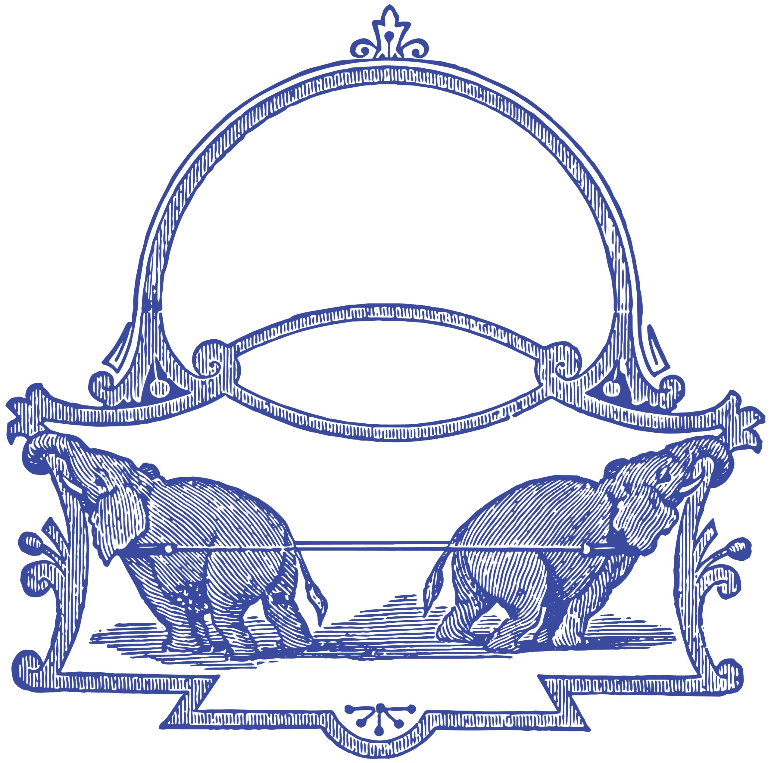 Free Vintage Clipart Circus Elephants Frame