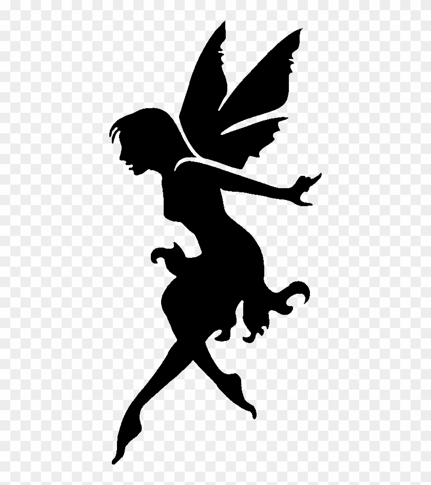 Glitter Tattoo Stencil Fairy On Tip Toe Fairy Stencil HD Png Download 414x866 1145332 PngFind