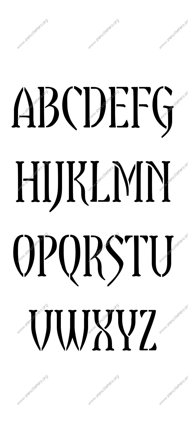 Gothic Decorative Number Stencils 0 To 9 Up To 36 Inch Printable File Size Stencil Letters Org