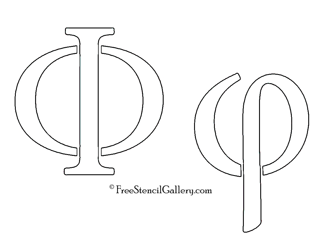 Free Printable Greek Letter Stencil Templates