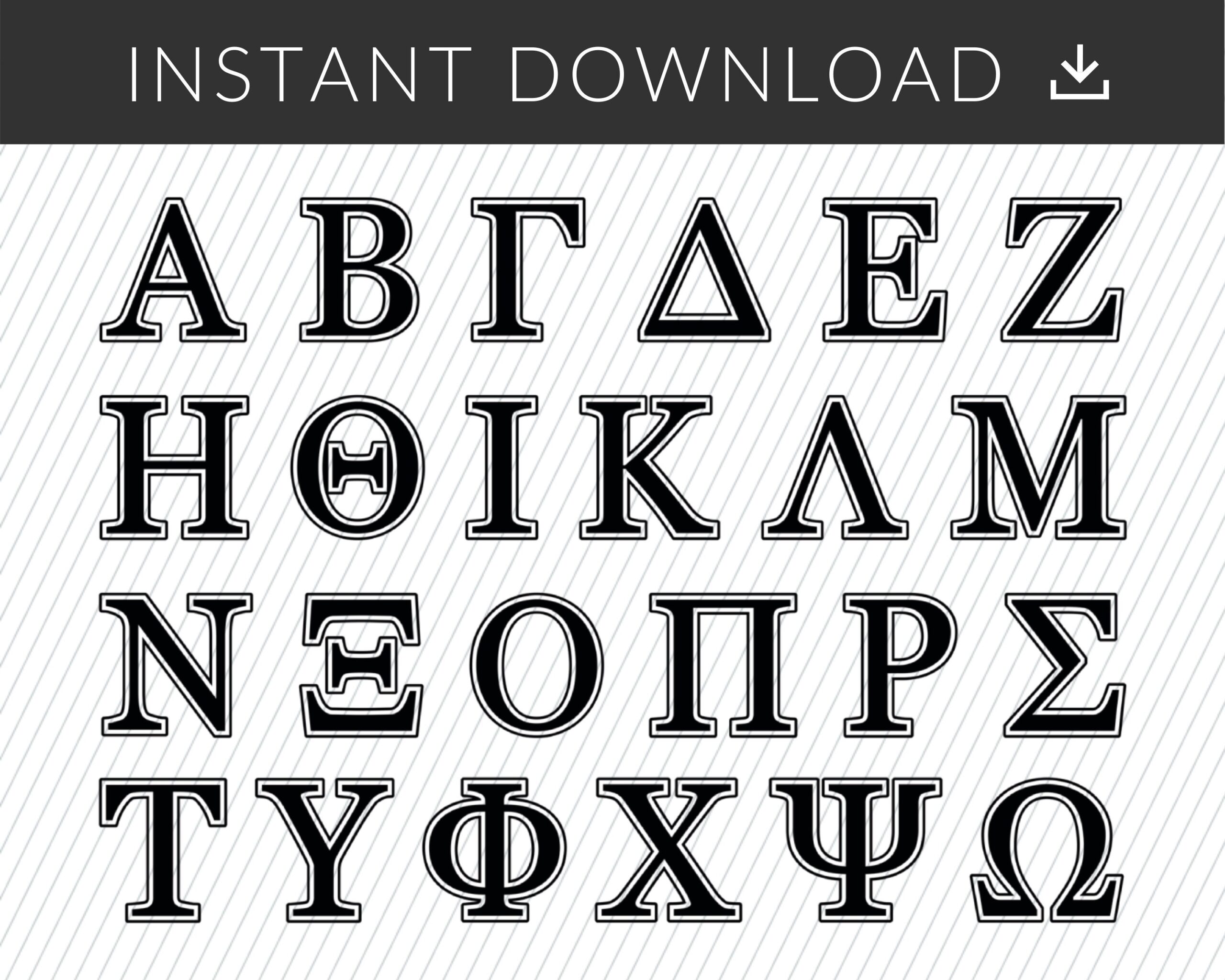 Greek Alphabet Stencils Free Printable Axo