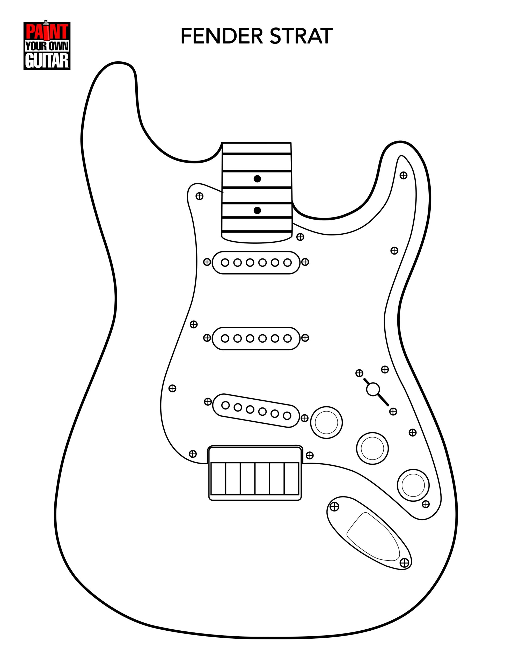 Guitar Stencil Free Printable