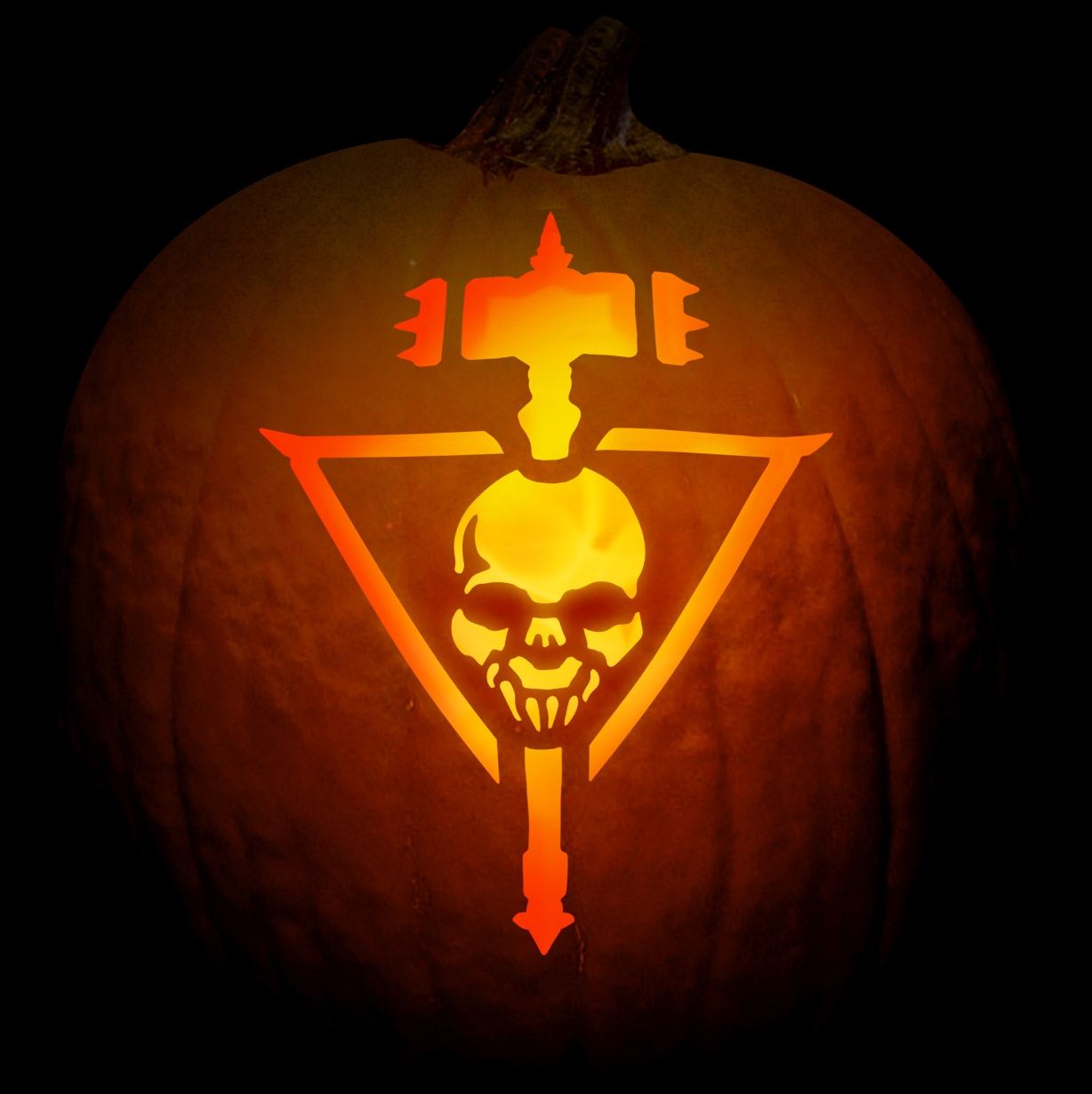 Free Papa Emeritus Pumpkin Printable Stencil