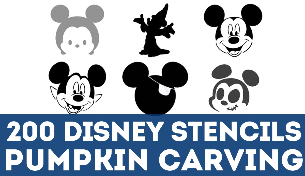 HALLOWEEN STENCILS 200 Printable Disney Stencils For Pumpkins