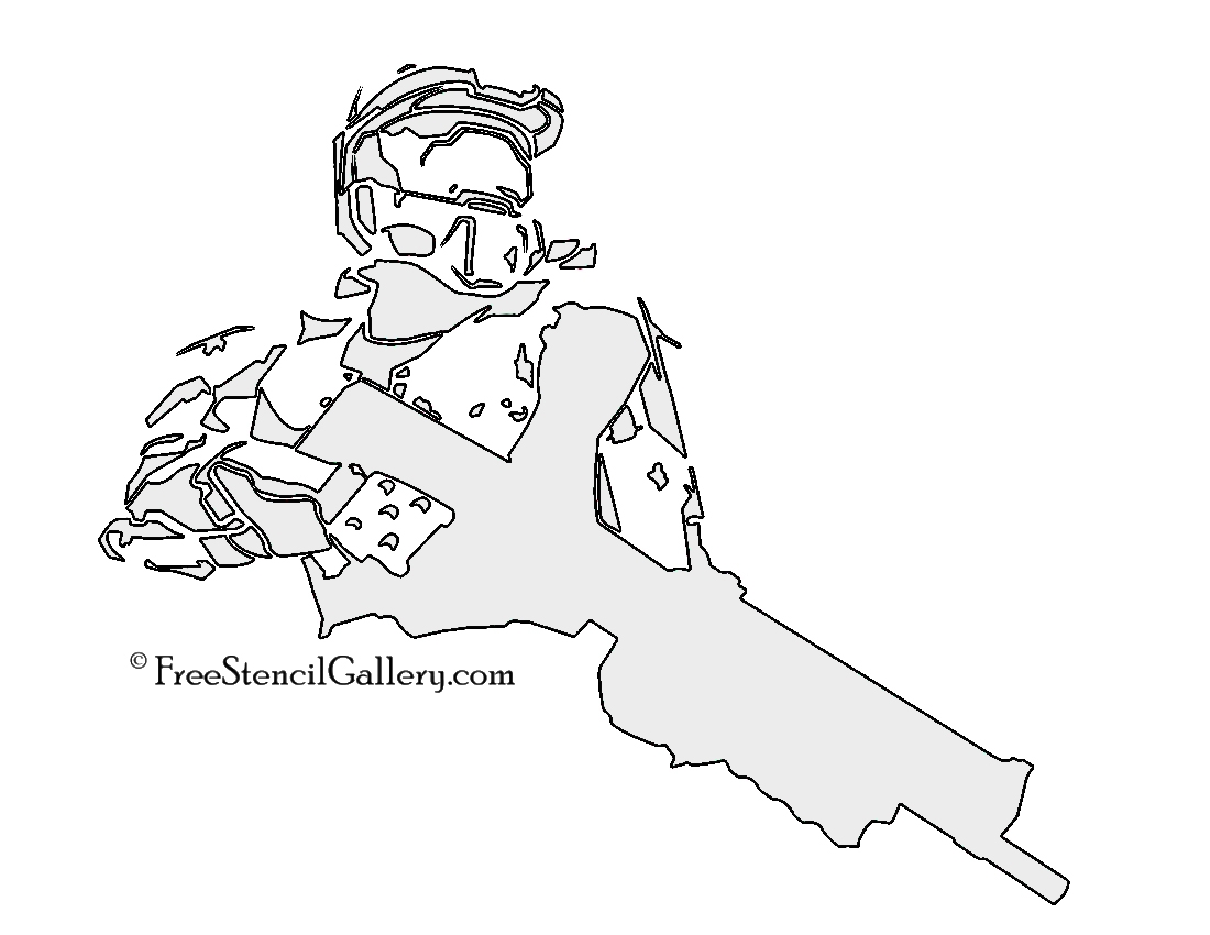 Free Printable Halo Stencil