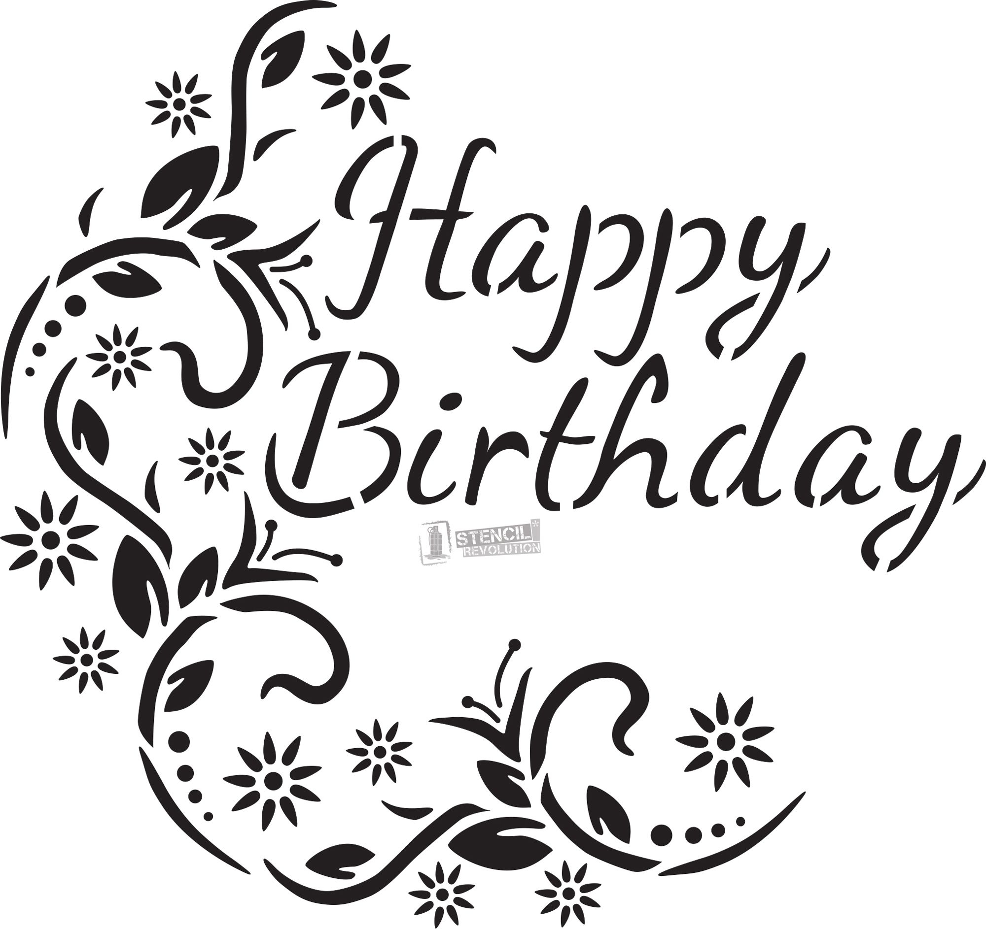 Birthday Cake Stencils Printable Free