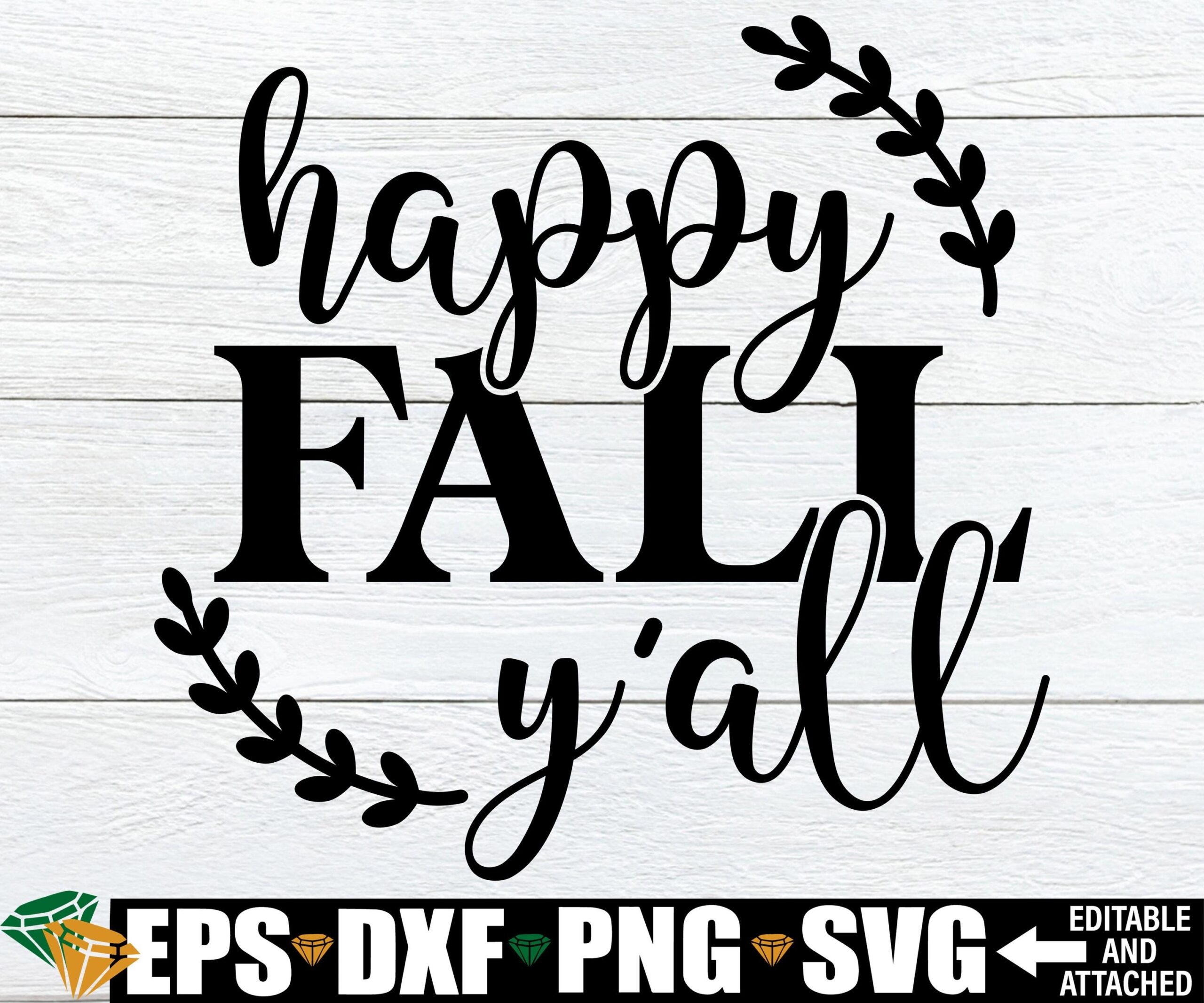 Happy Fall Y'All Free Stencil Printable