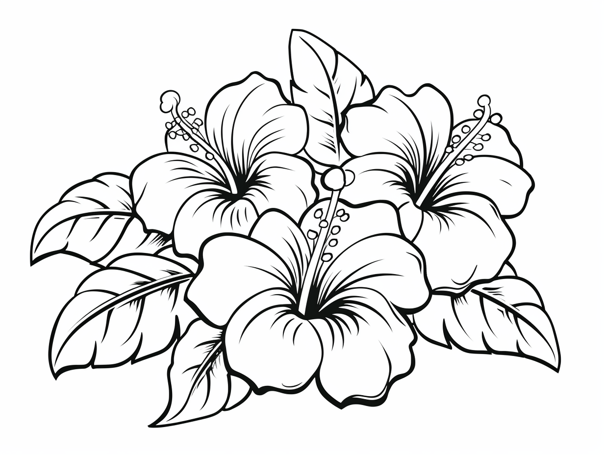 Free Printable Tropical Flowers Stencils