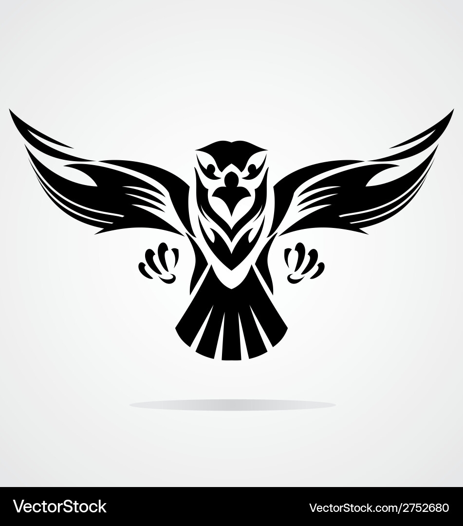 Hawk Bird Tribal Royalty Free Vector Image VectorStock