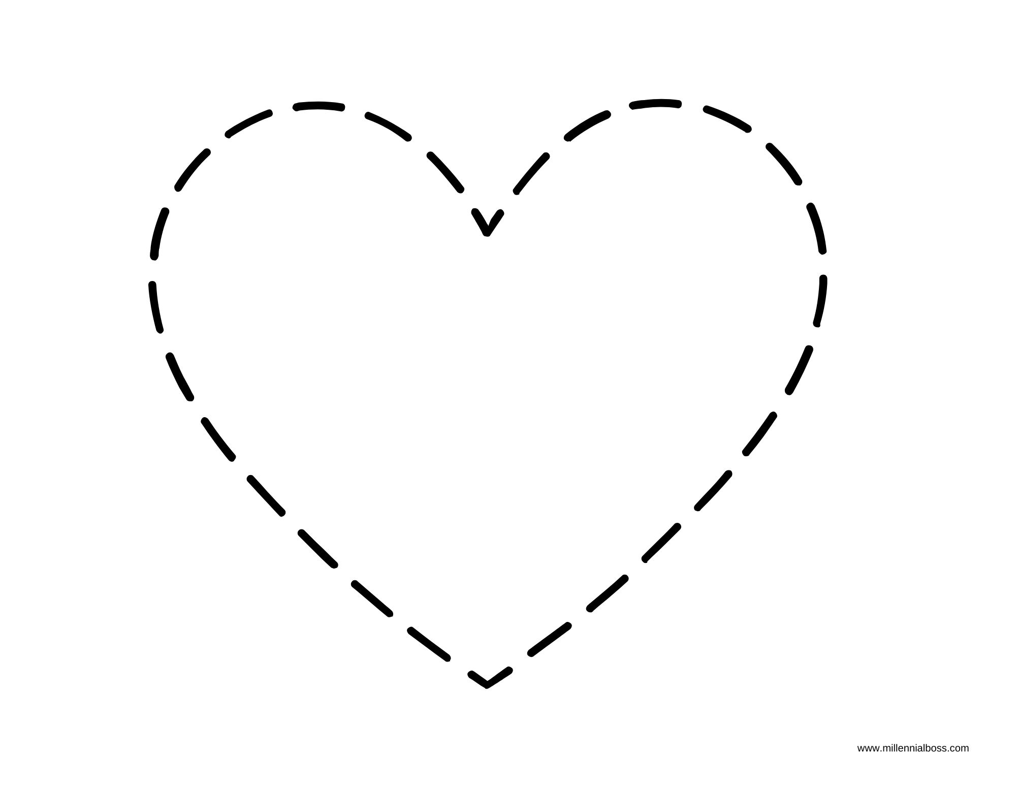 Heart Template For Quilting Millennial Boss