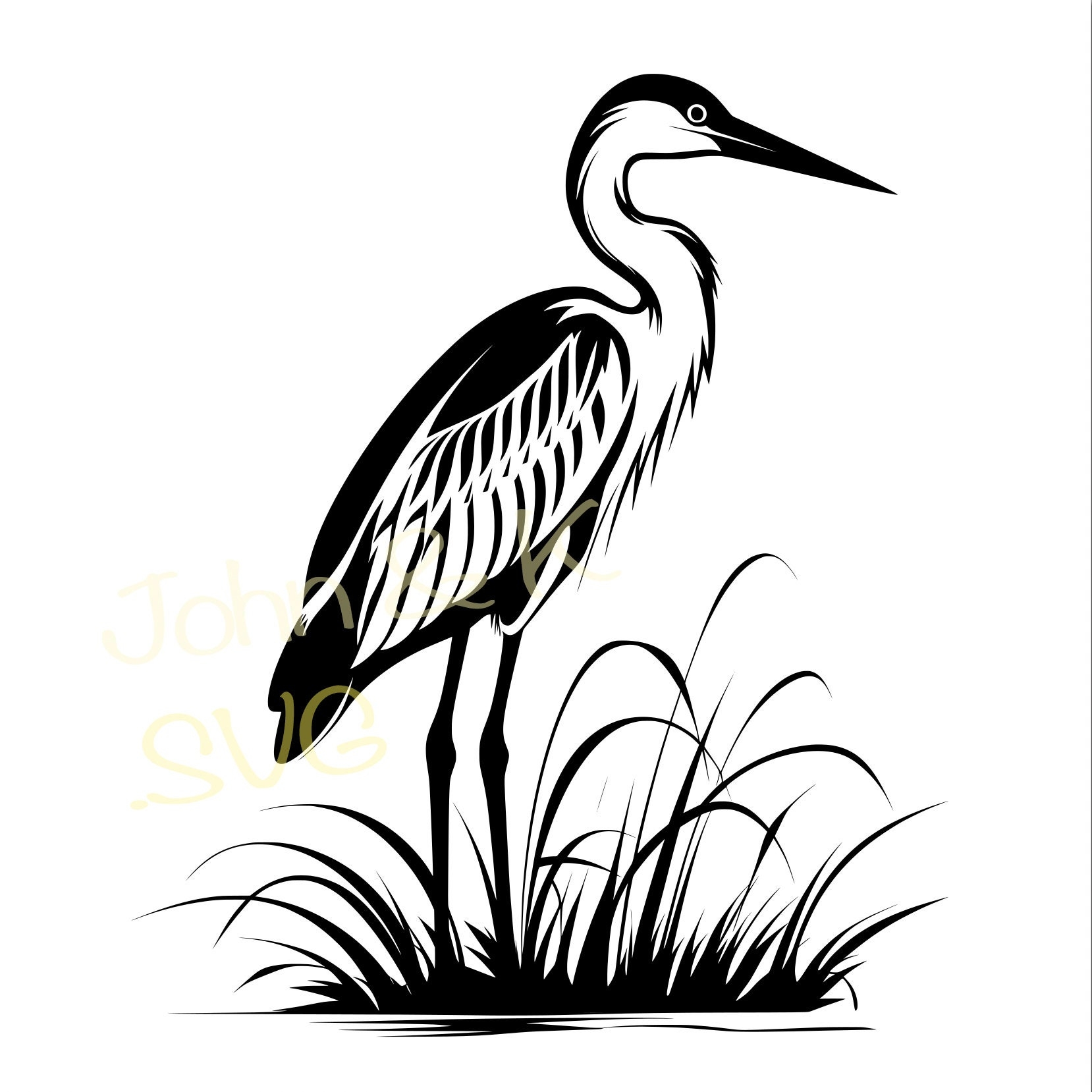 Heron Stencils Free Printable Tribal