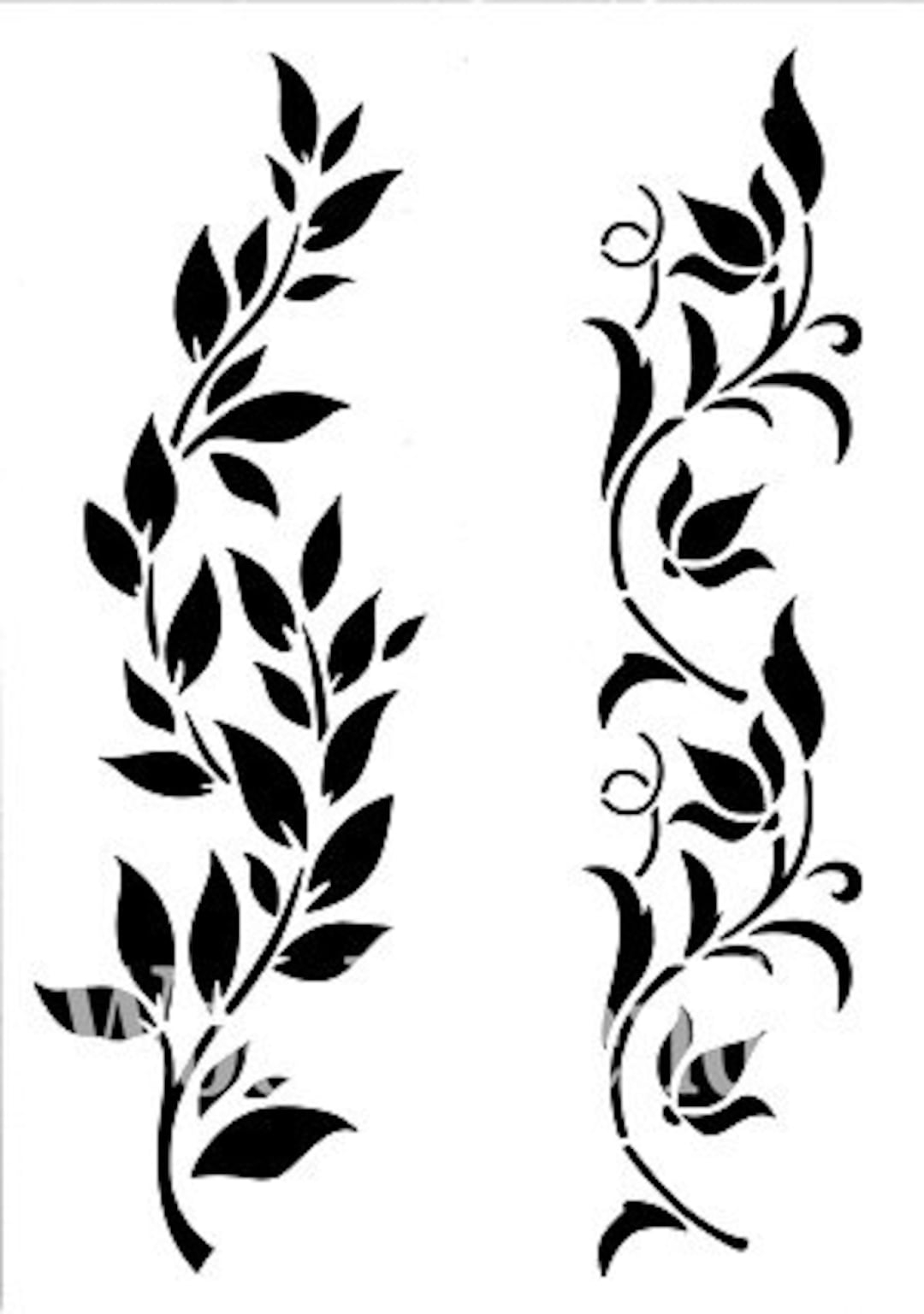 Hollywood And Vine By Posh Chalk Mylar Stencil Reusable Stencil Vine Stencil Climbing Vine Stencil Mixed Media Home Decor 12 x8 Etsy