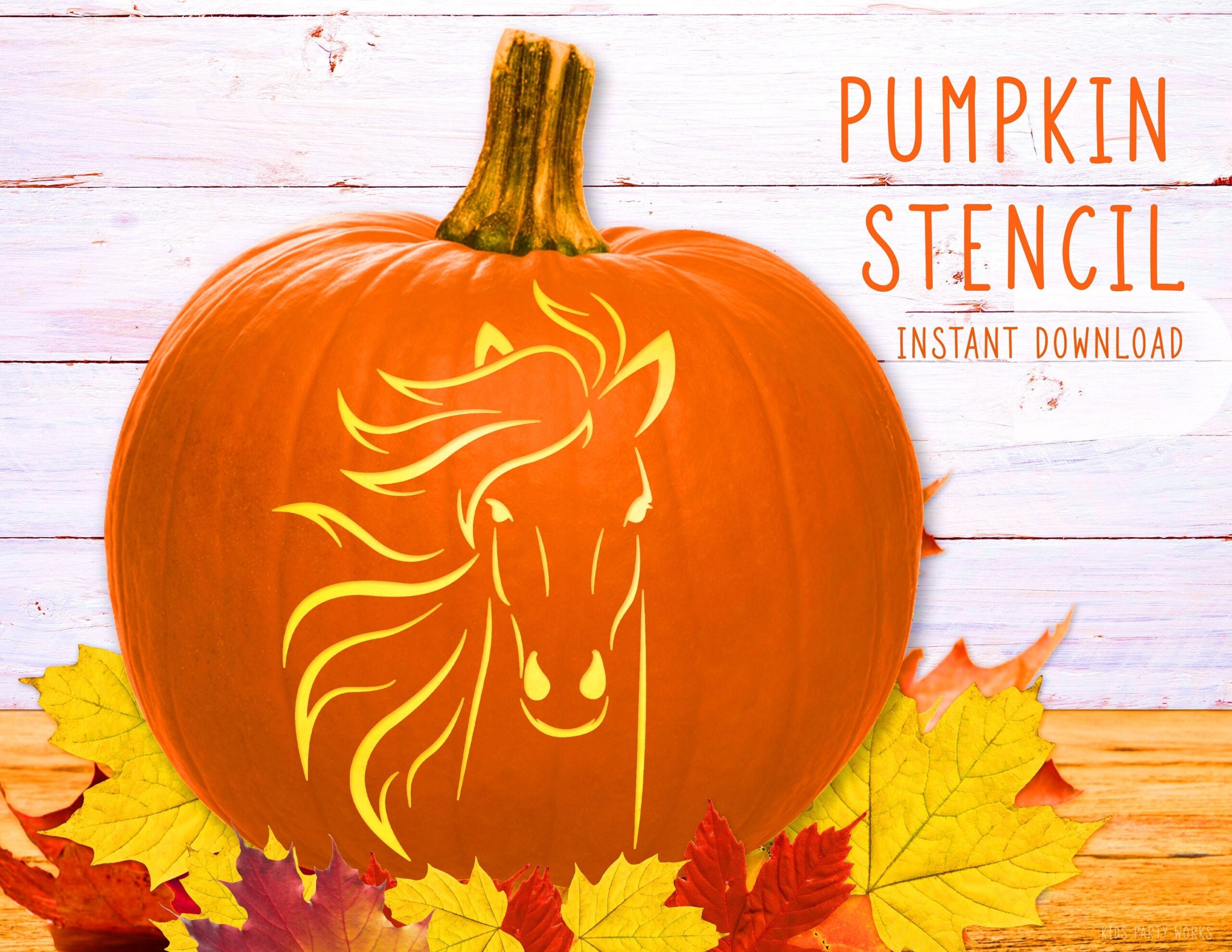 Horse Pumpkin Stencil Pumpkin Carving Stencil Printable Pumpkin Stencil Jack O Lantern Horse Pony Pumpkin Template Instant Download Etsy