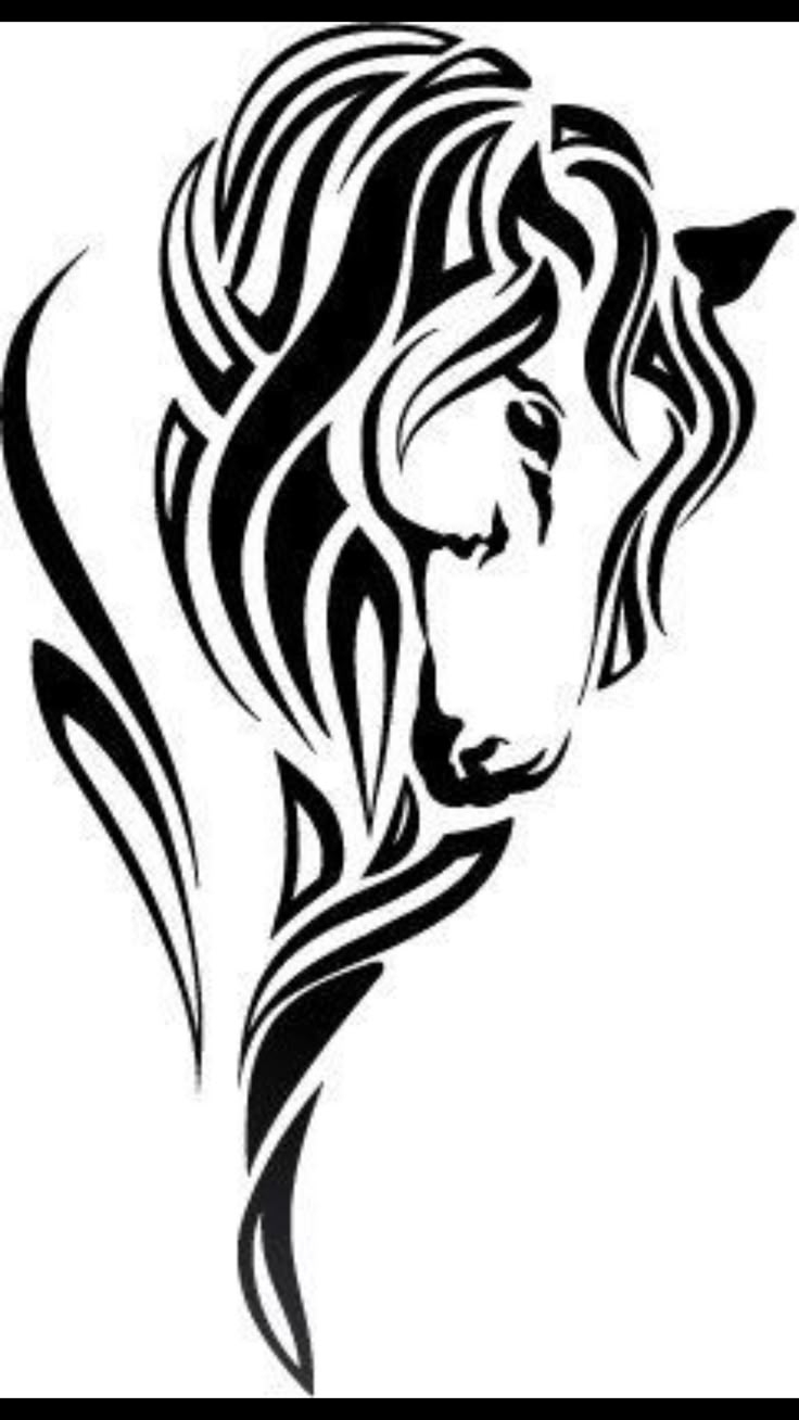 Horse Tattoo Tribal Style