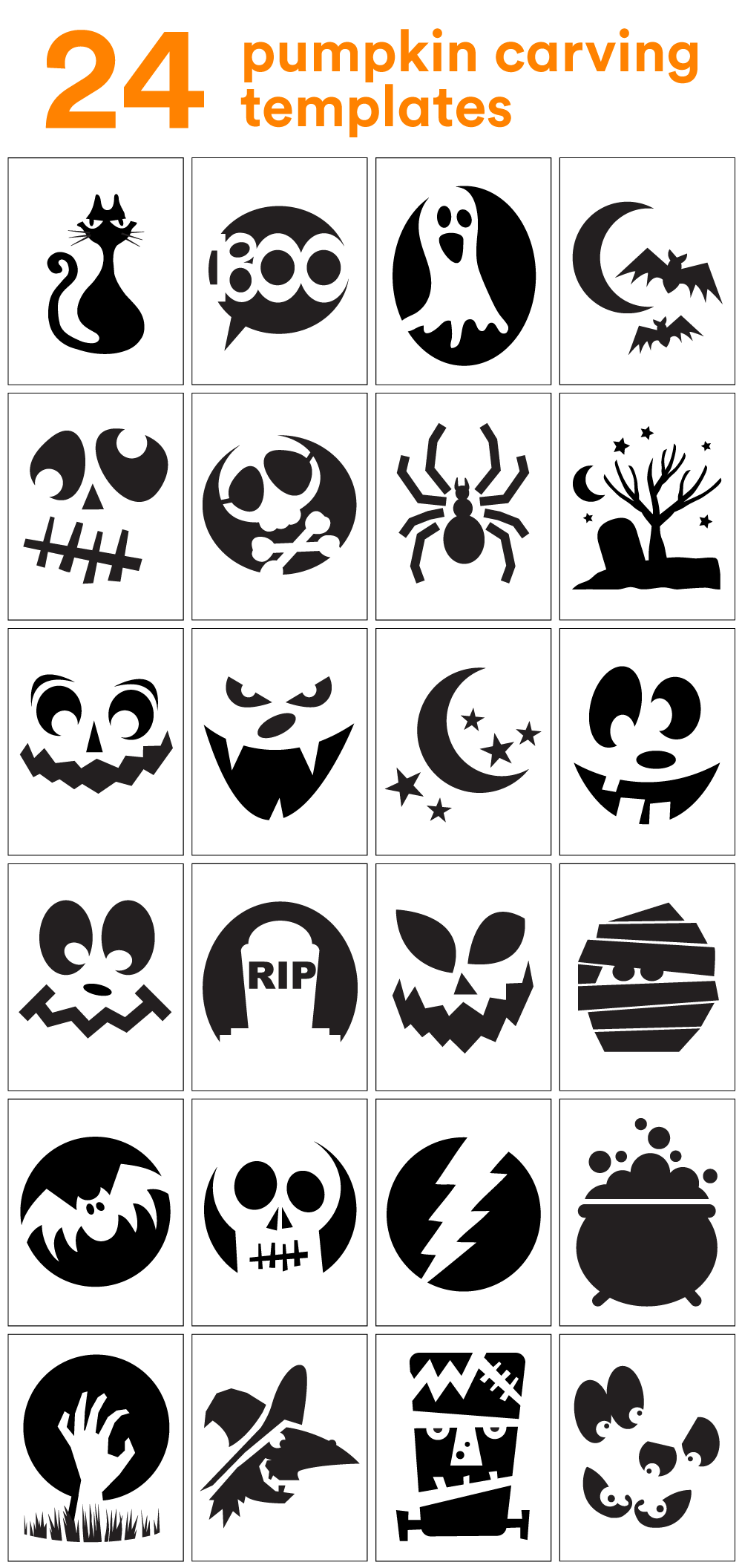 Free Pumpkin Stencil Printable Easy