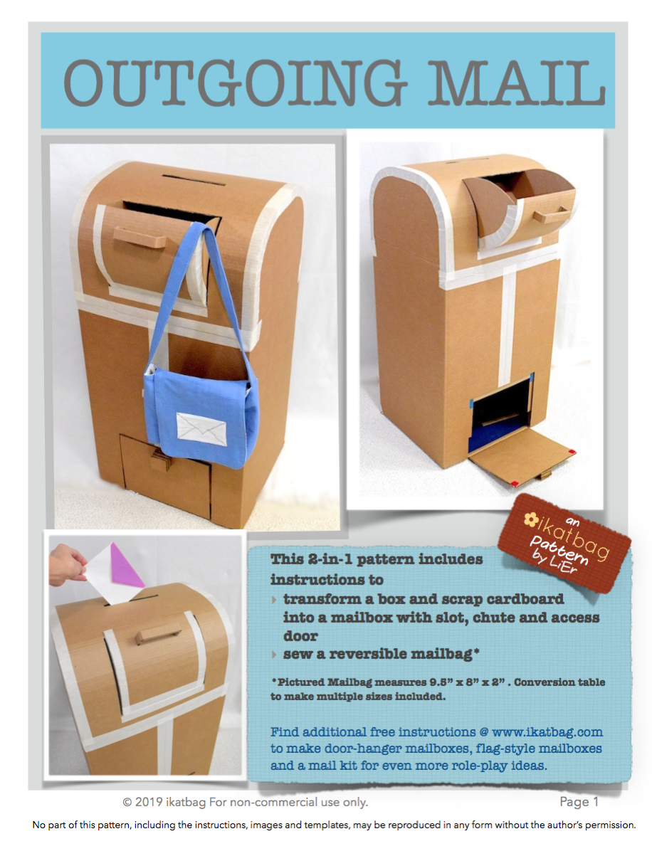 Ikat Bag Cardboard Mailbox Pattern 