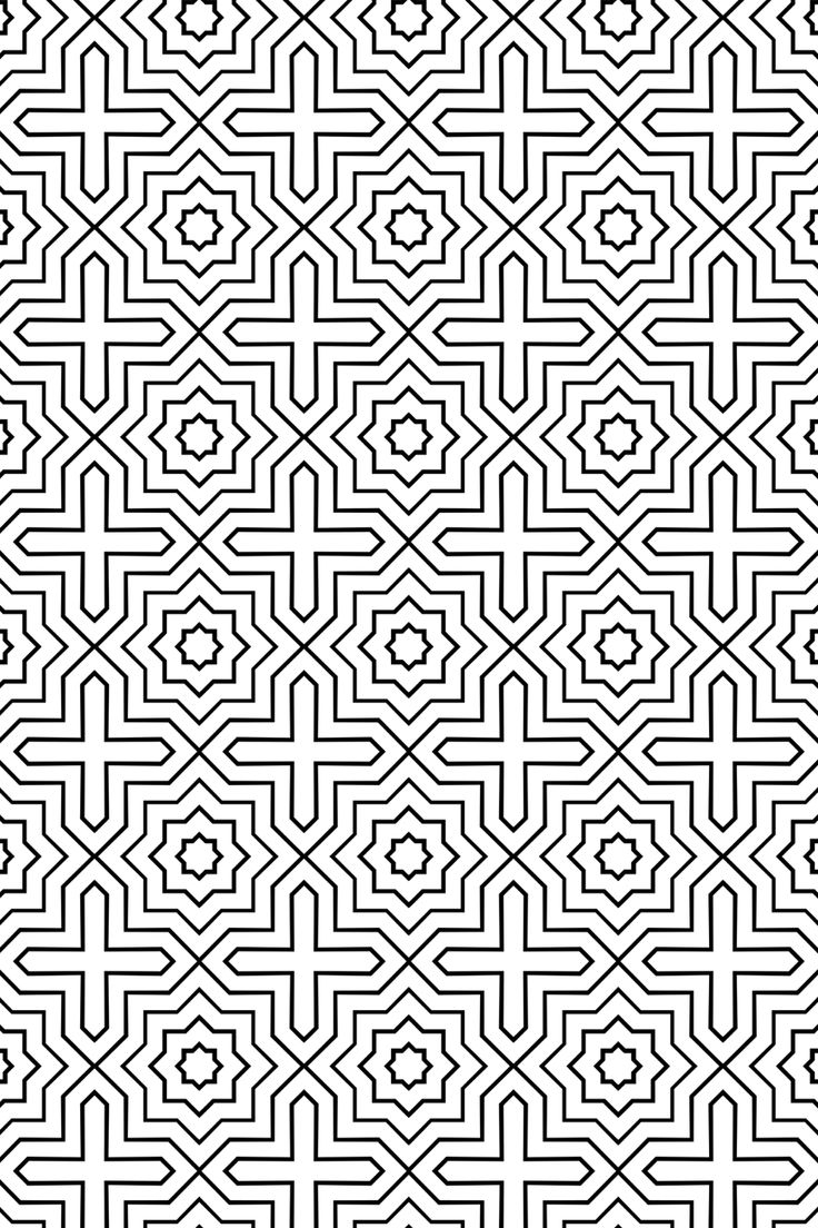 Intricate Geometric Coloring Pages