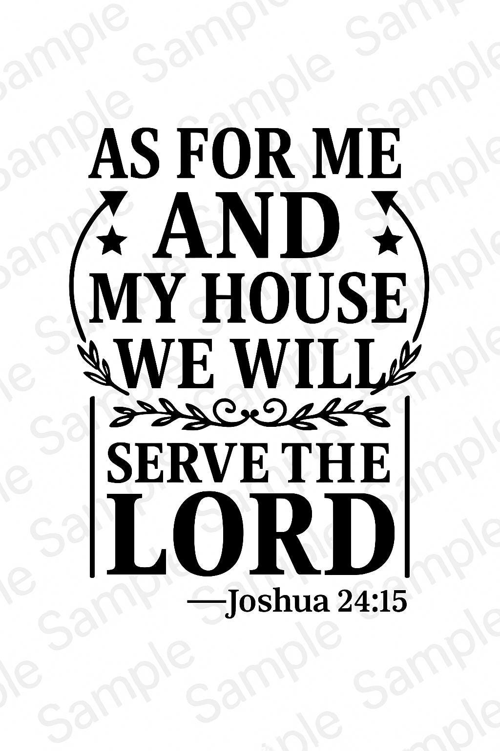 Joshua 24 15 Stencil Etsy