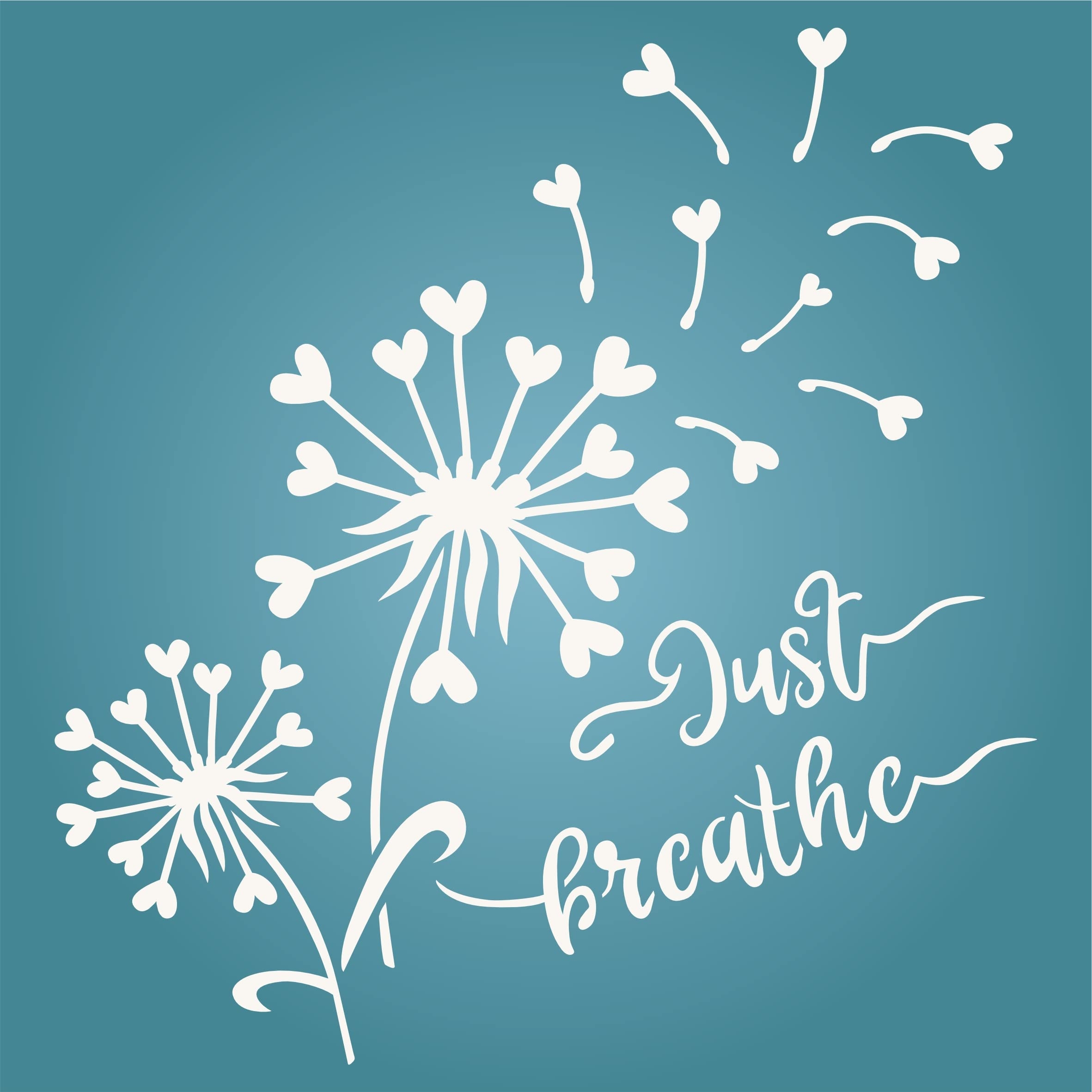 Free Printable Stencil Breathe Easy